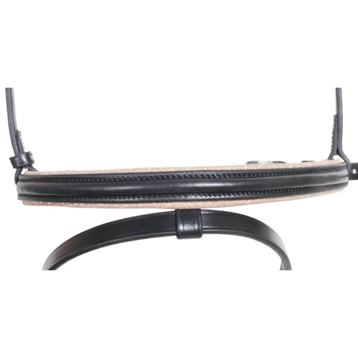 Muserolle combinée pour cheval Karlslund Kombi Gliftter Piping 2/3