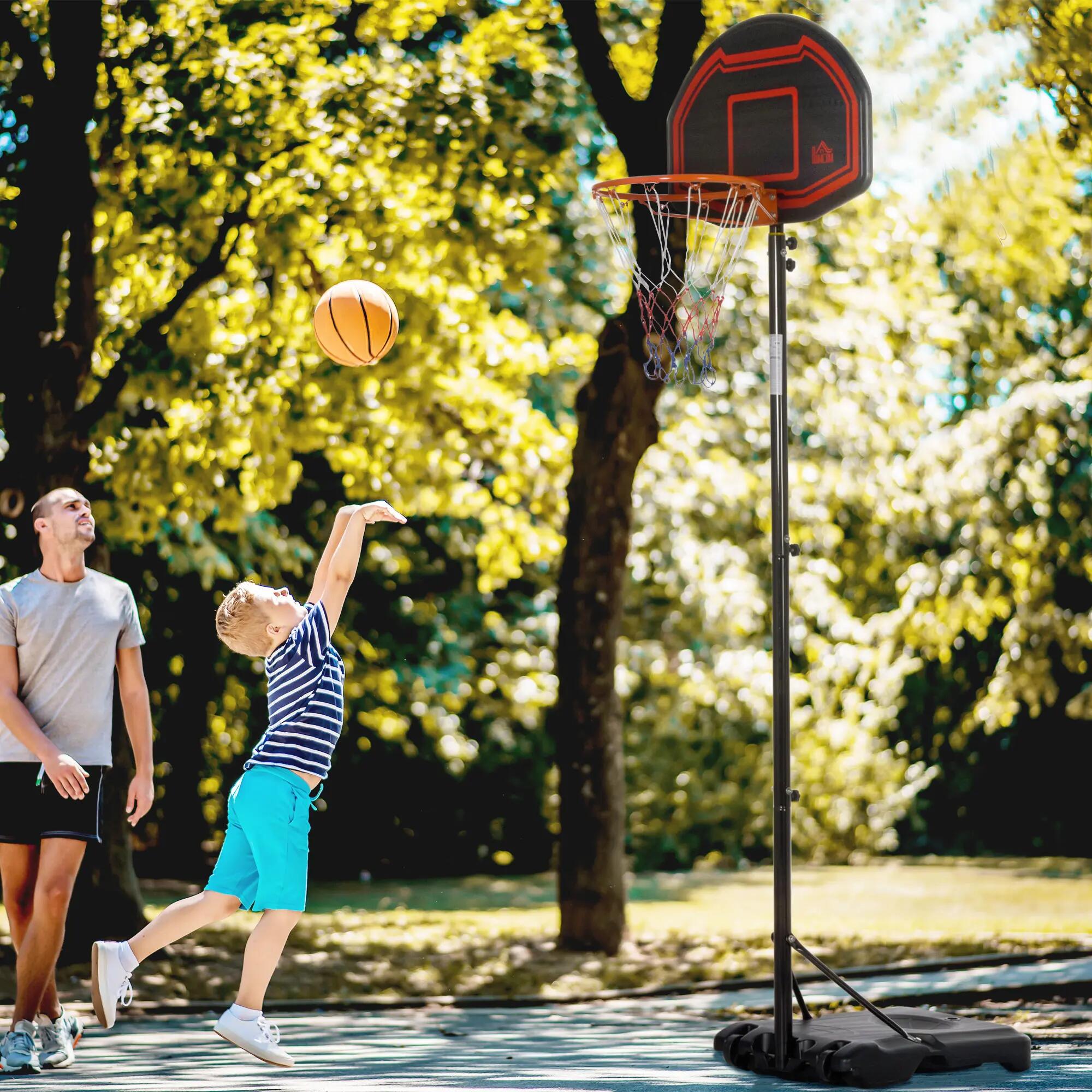 Panier de basket extérieur avec poteau panneau, base de lestage sur roulettes 4/9