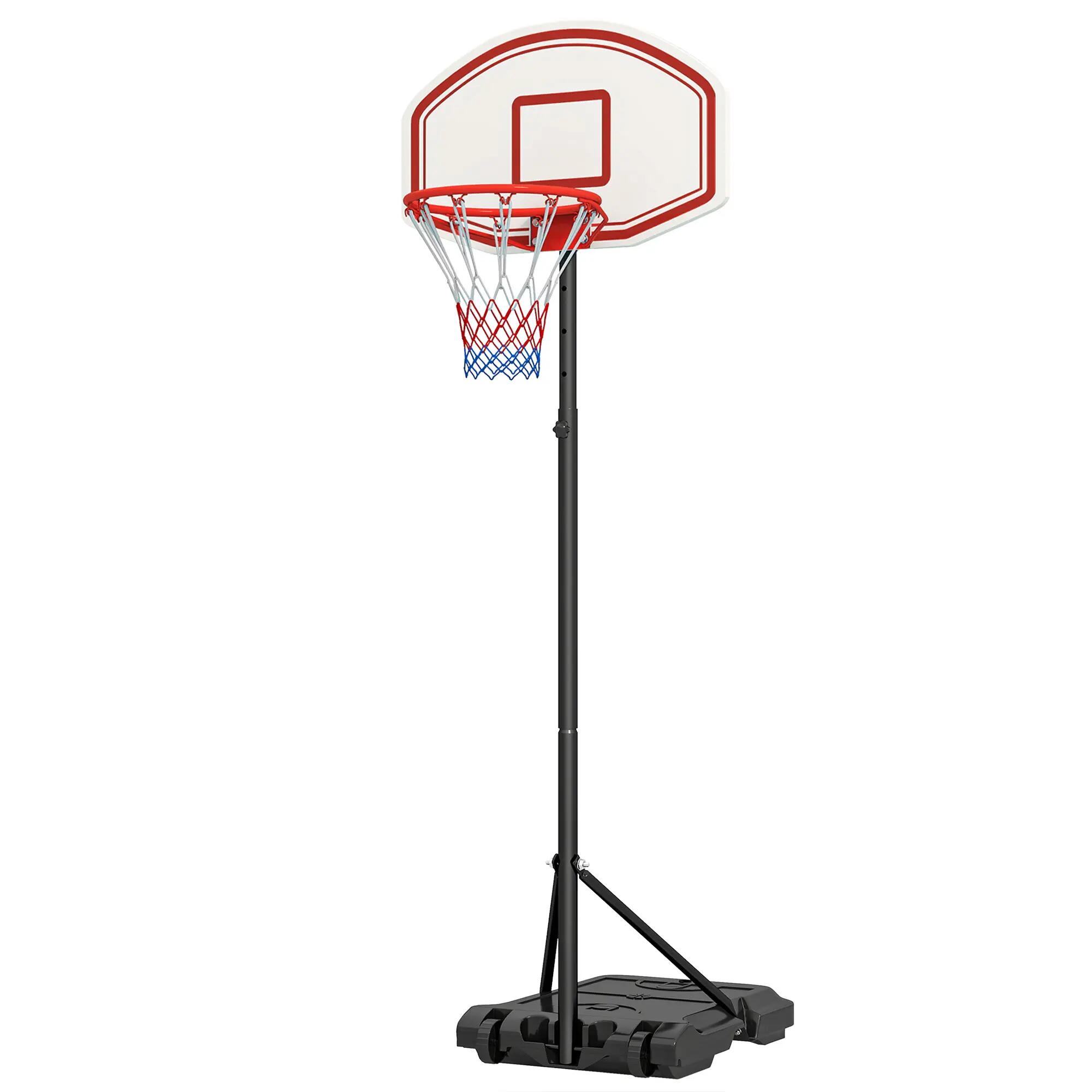 Panier de basket portable pour intérieur et extérieur, hauteur réglable sur 5 2/9