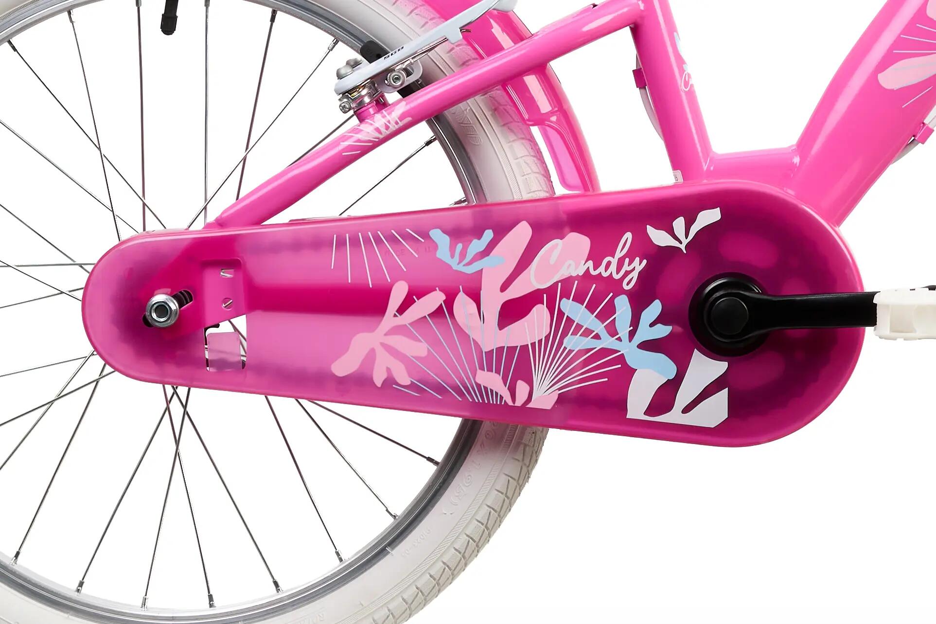 Rower Dziecięcy CANDY 20" z Koszykiem Różowy 4/6