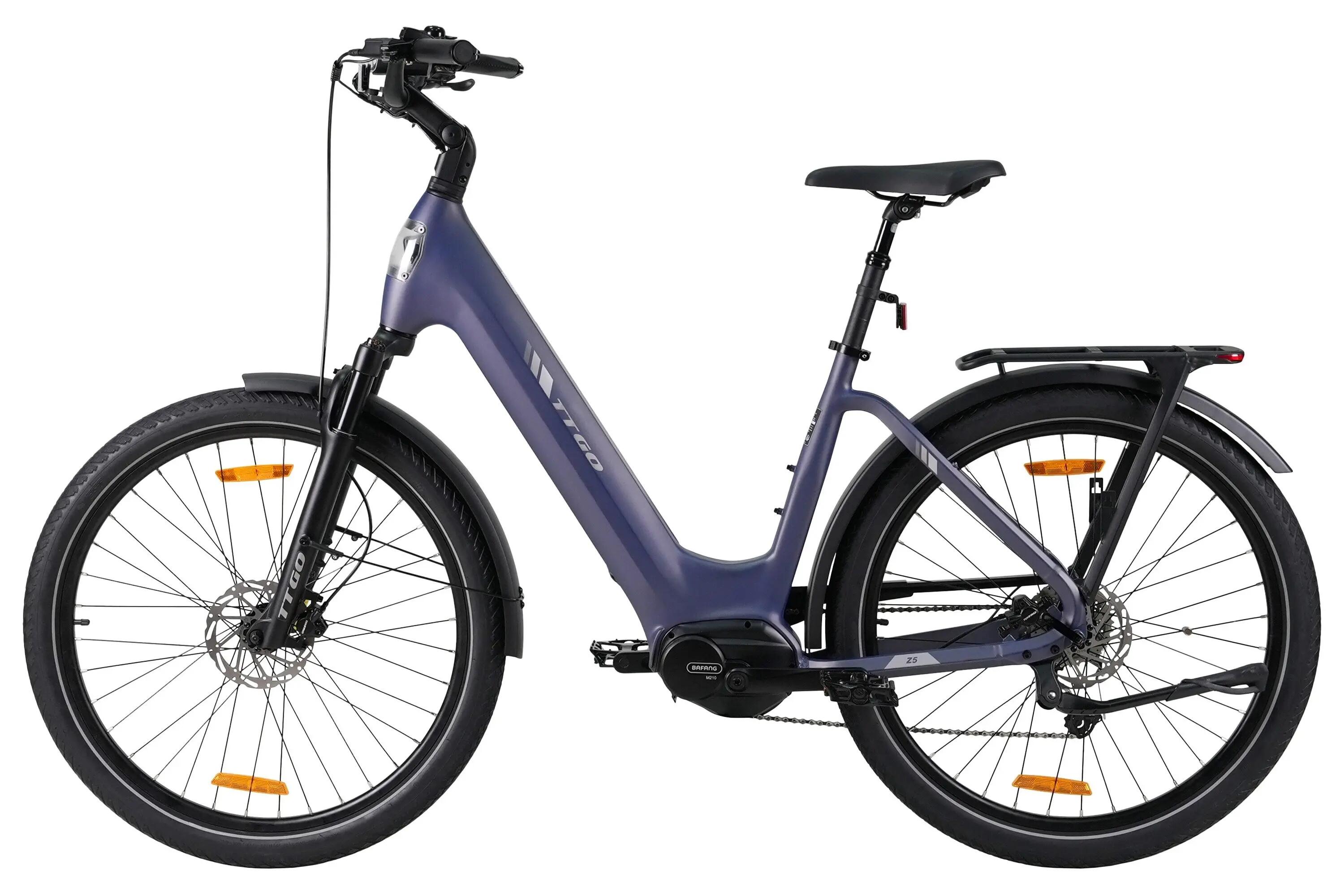 Z5 Miejski rower elektryczny z silnikiem centralnym 36V 18Ah 75Nm zasięg 130km 4/7