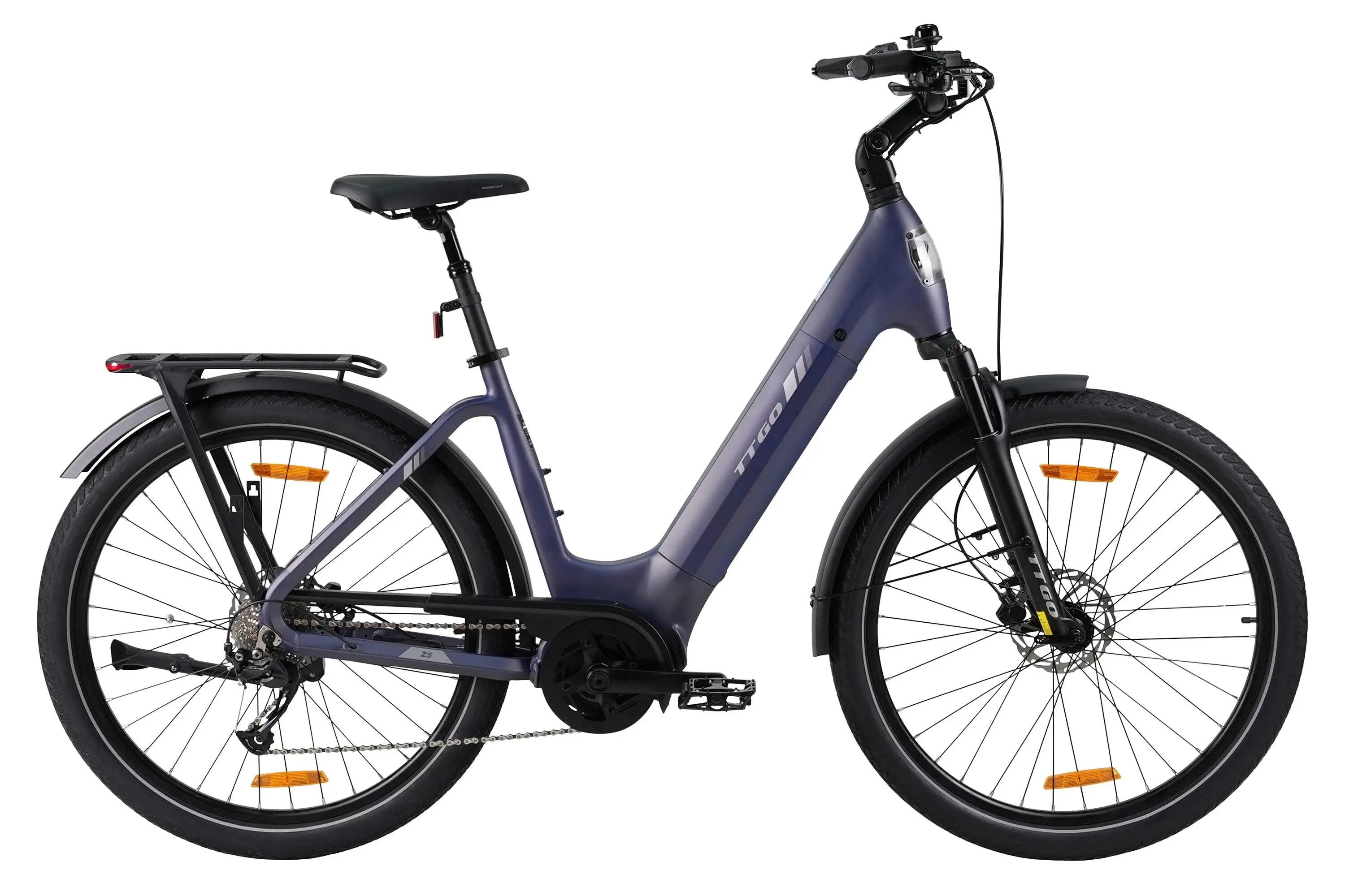 Z5 Miejski rower elektryczny z silnikiem centralnym 36V 18Ah 75Nm zasięg 130km 6/7