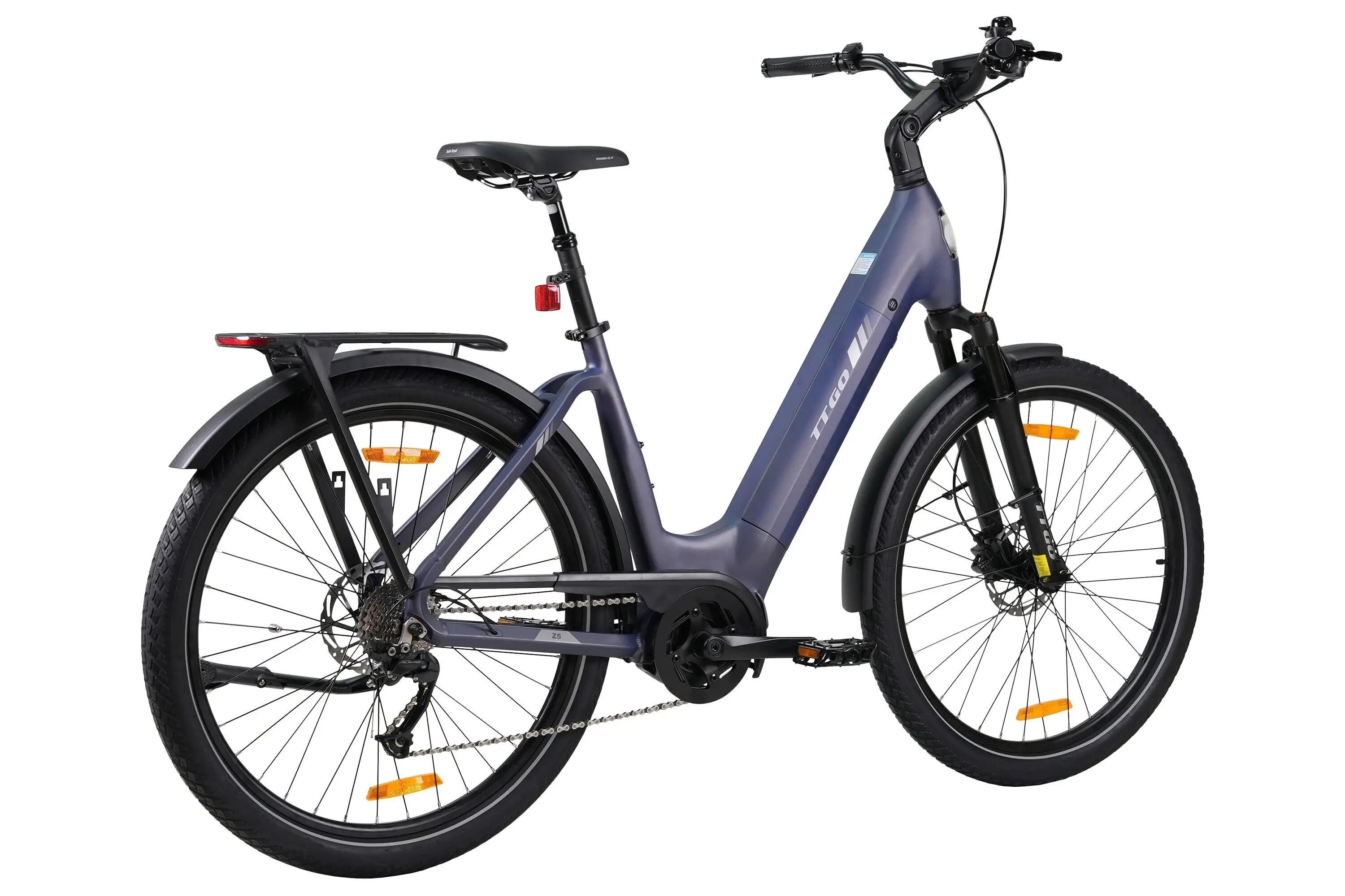 Z5 Miejski rower elektryczny z silnikiem centralnym 36V 18Ah 75Nm zasięg 130km 3/7