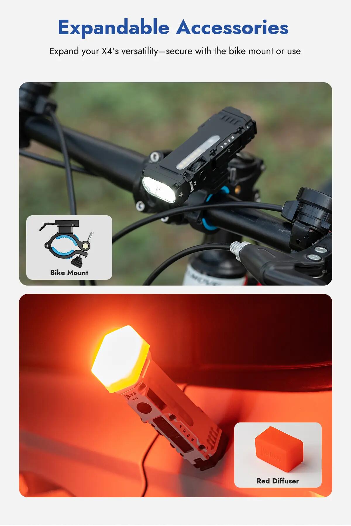 WUBEN X4 LED-Taschenlampe 1500 Lumen mit RGB-Seitenlicht und USB-C 10/11