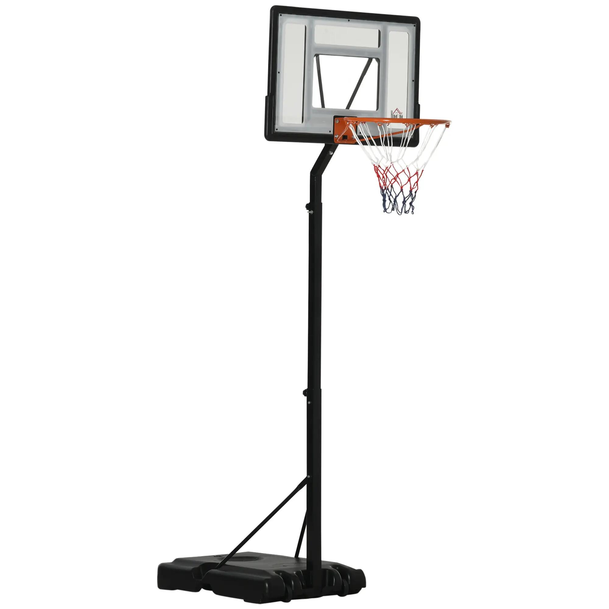 Panier de basket mobile à roulettes, réglable en hauteur de 210 à 260 cm, avec 2/9
