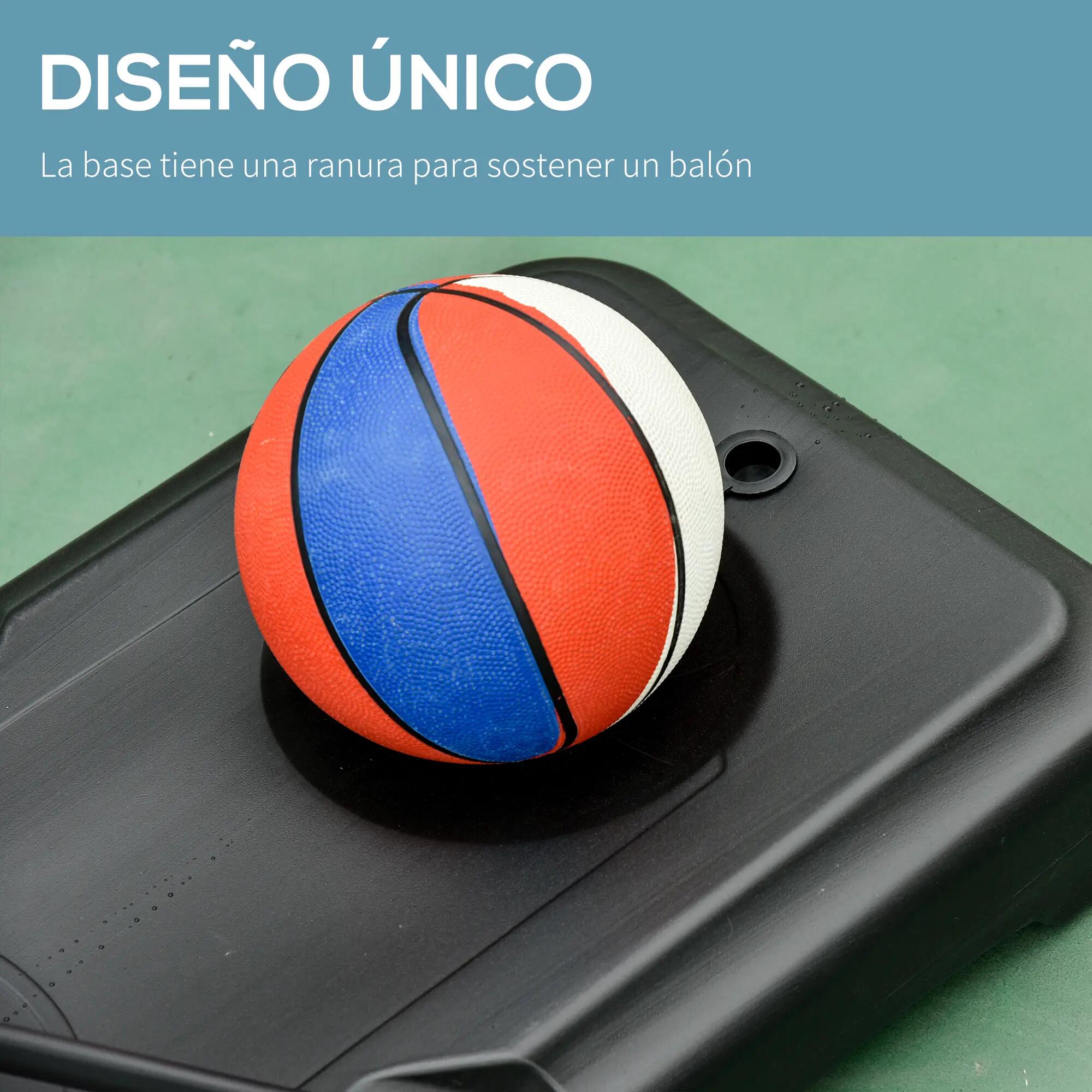 Panier de basket-ball réglable 205-261 cm, portable, avec support en acier 9/9