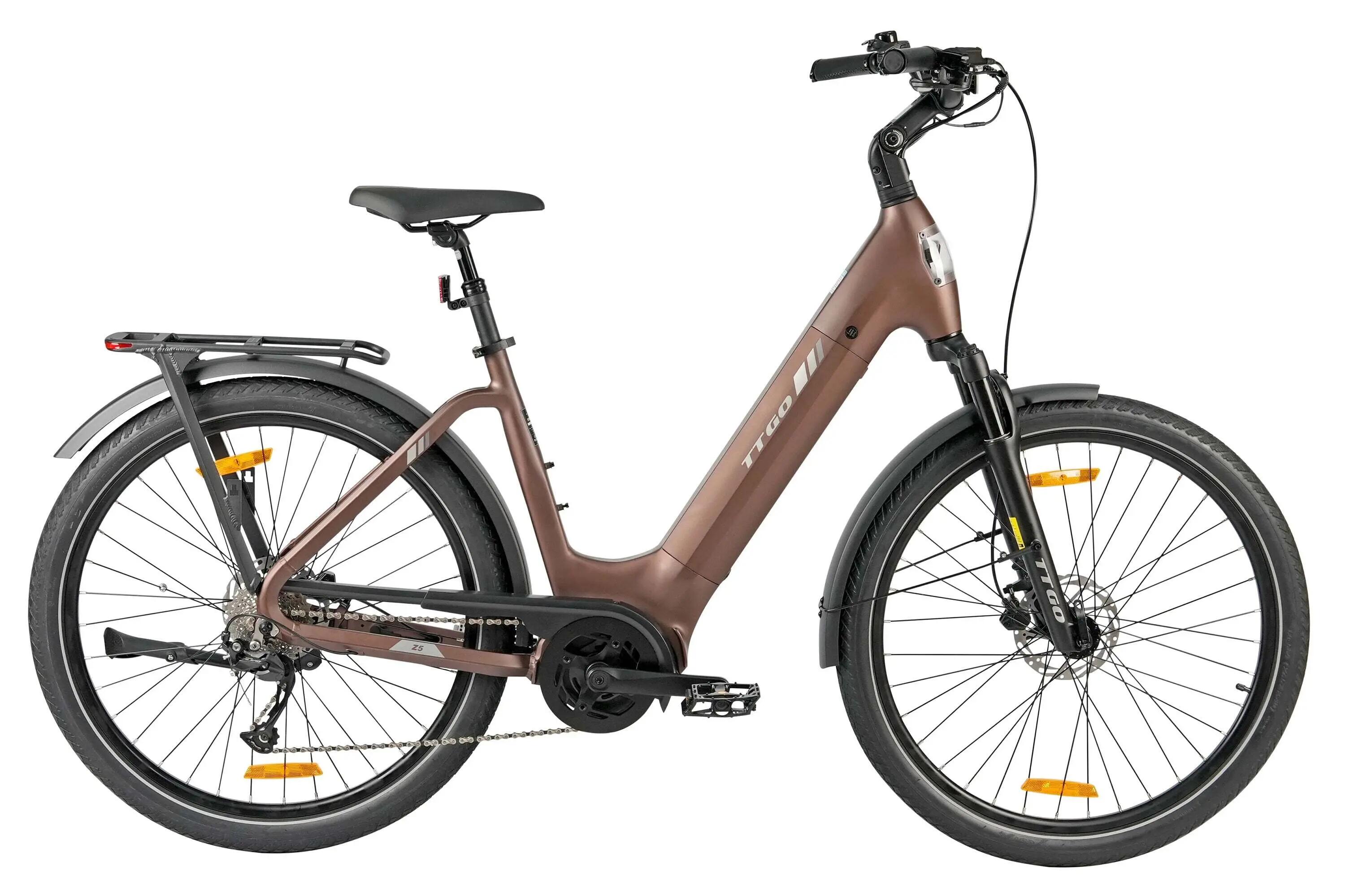 Z5 Miejski rower elektryczny z silnikiem centralnym 36V 18Ah 75Nm zasięg 130km 5/6
