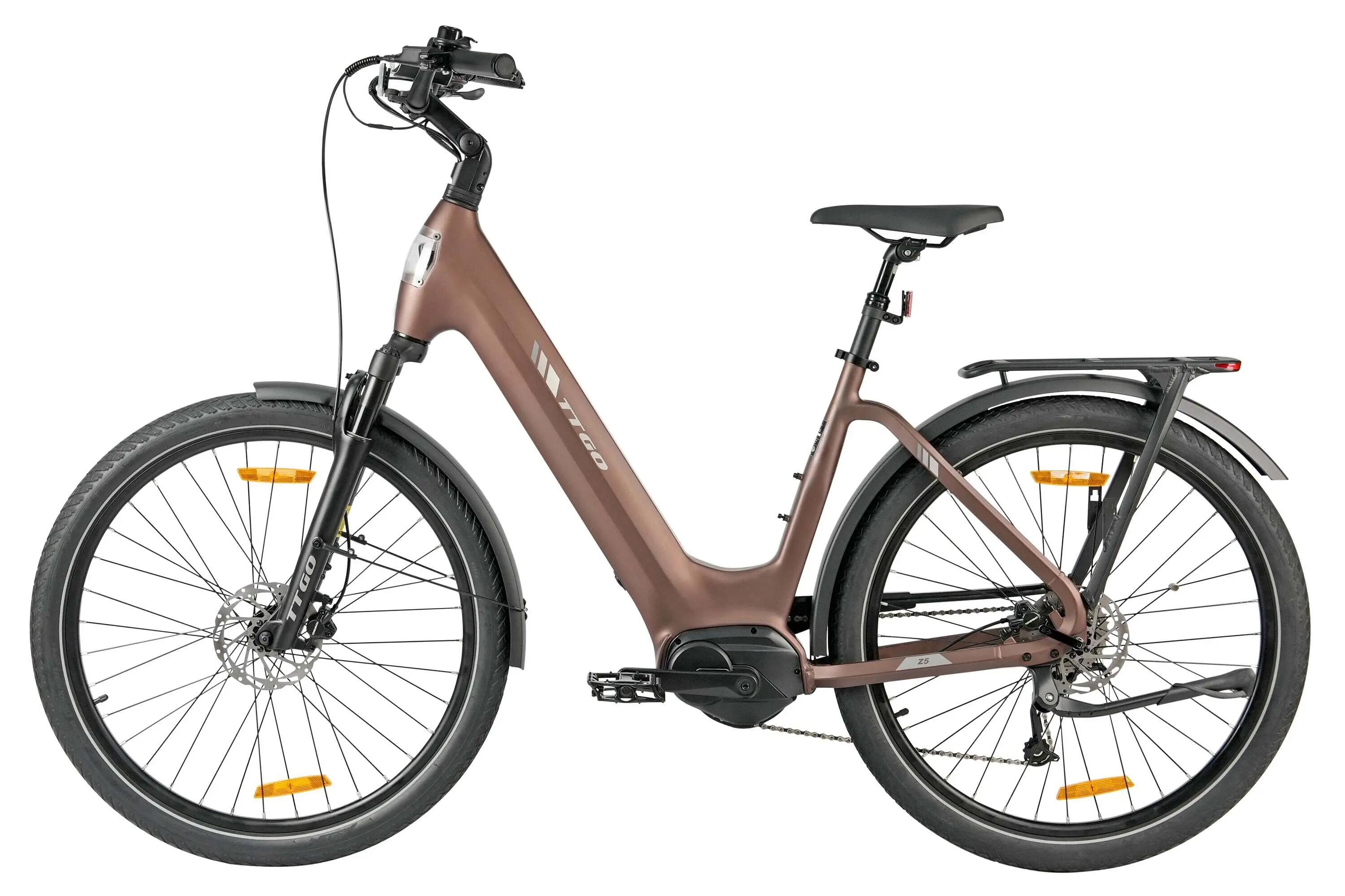 Z5 Miejski rower elektryczny z silnikiem centralnym 36V 18Ah 75Nm zasięg 130km 3/6