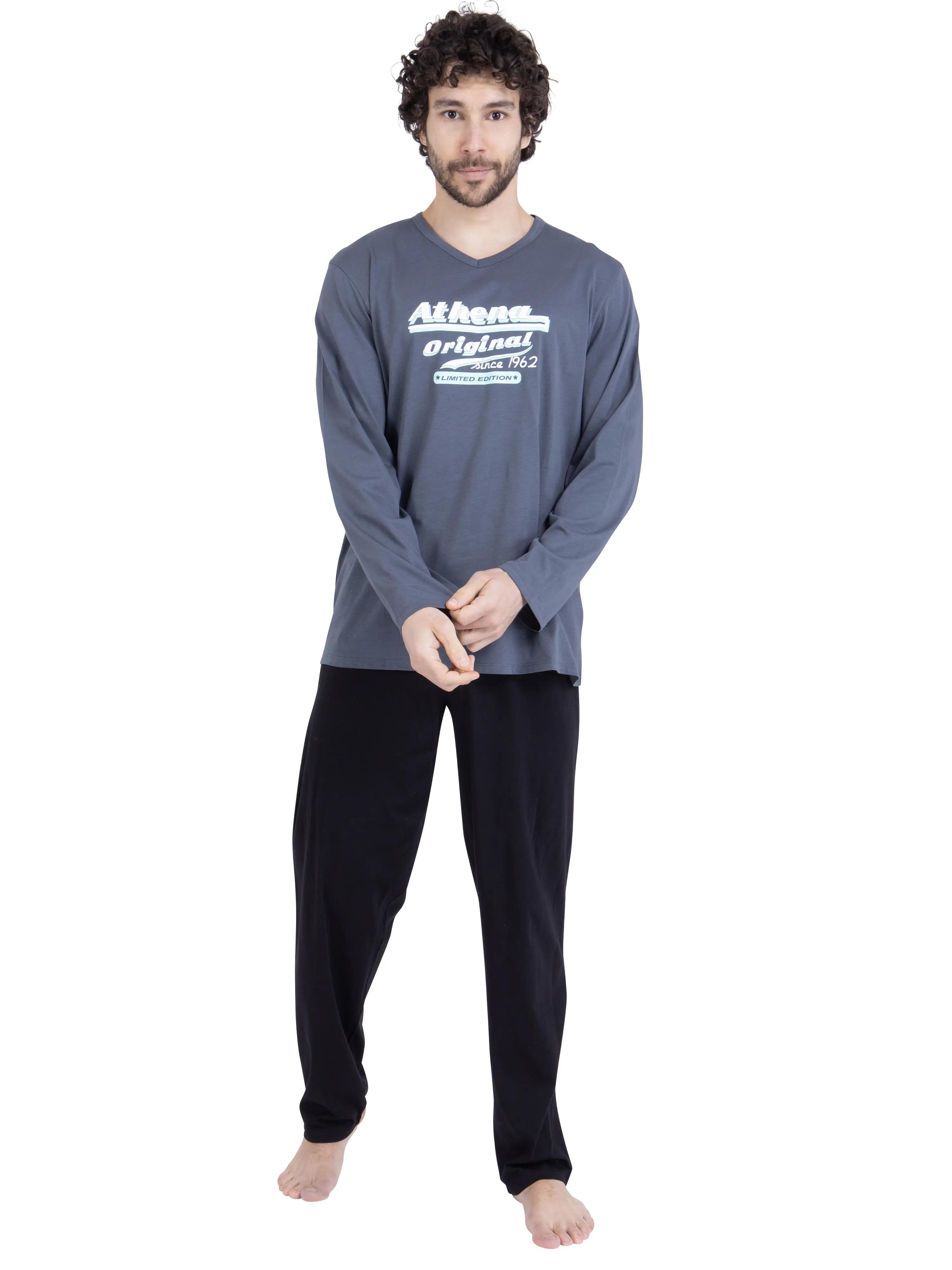 Pyjama long homme Ecopack Sérigraphie 5/7