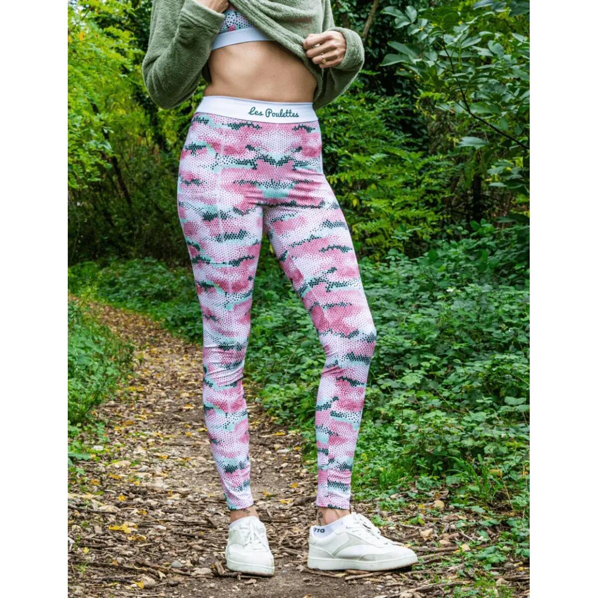 Długie legginsy damskie Les Poulettes Fitness Army 1/3