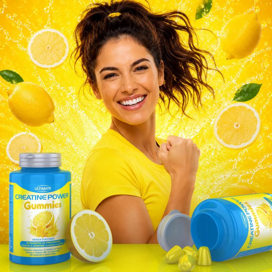 Integratore alimentare - CREATINE POWER GUMMIES LIMONE - 60 caramelle gommose 8/8