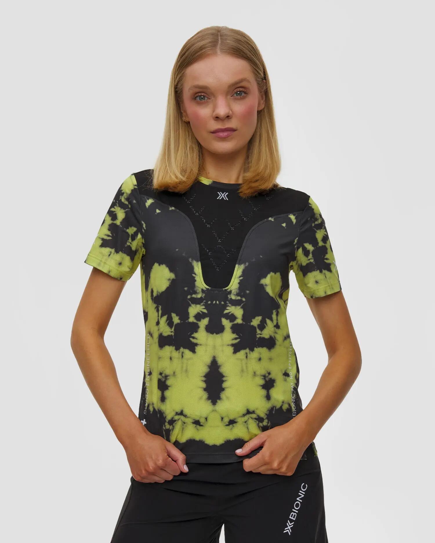 Koszulka damska X-Bionic Corefusion Run Shirt Tie Dye Electric Energy Y015 1/5