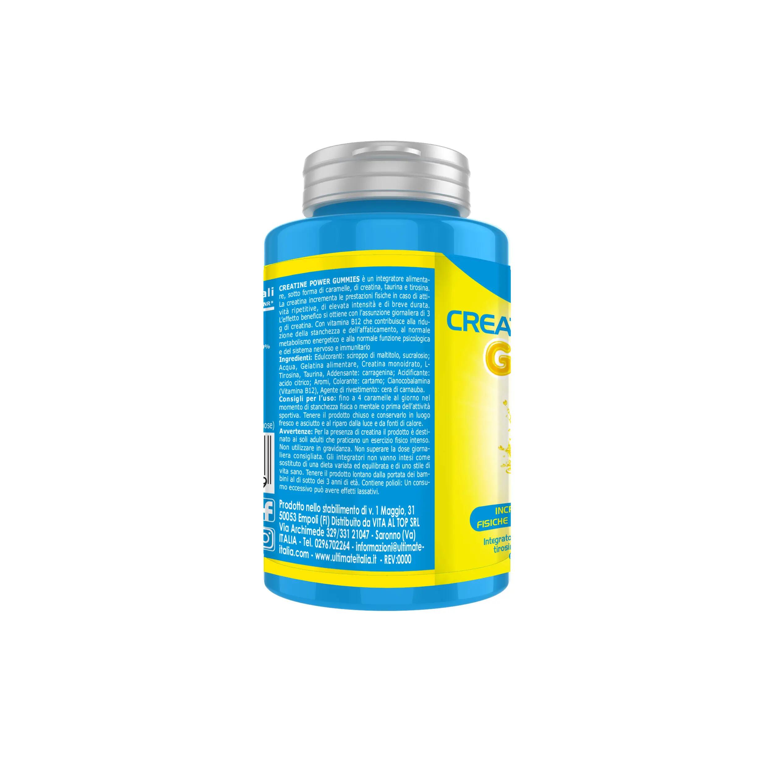 Integratore alimentare - CREATINE POWER GUMMIES LIMONE - 60 caramelle gommose 2/8