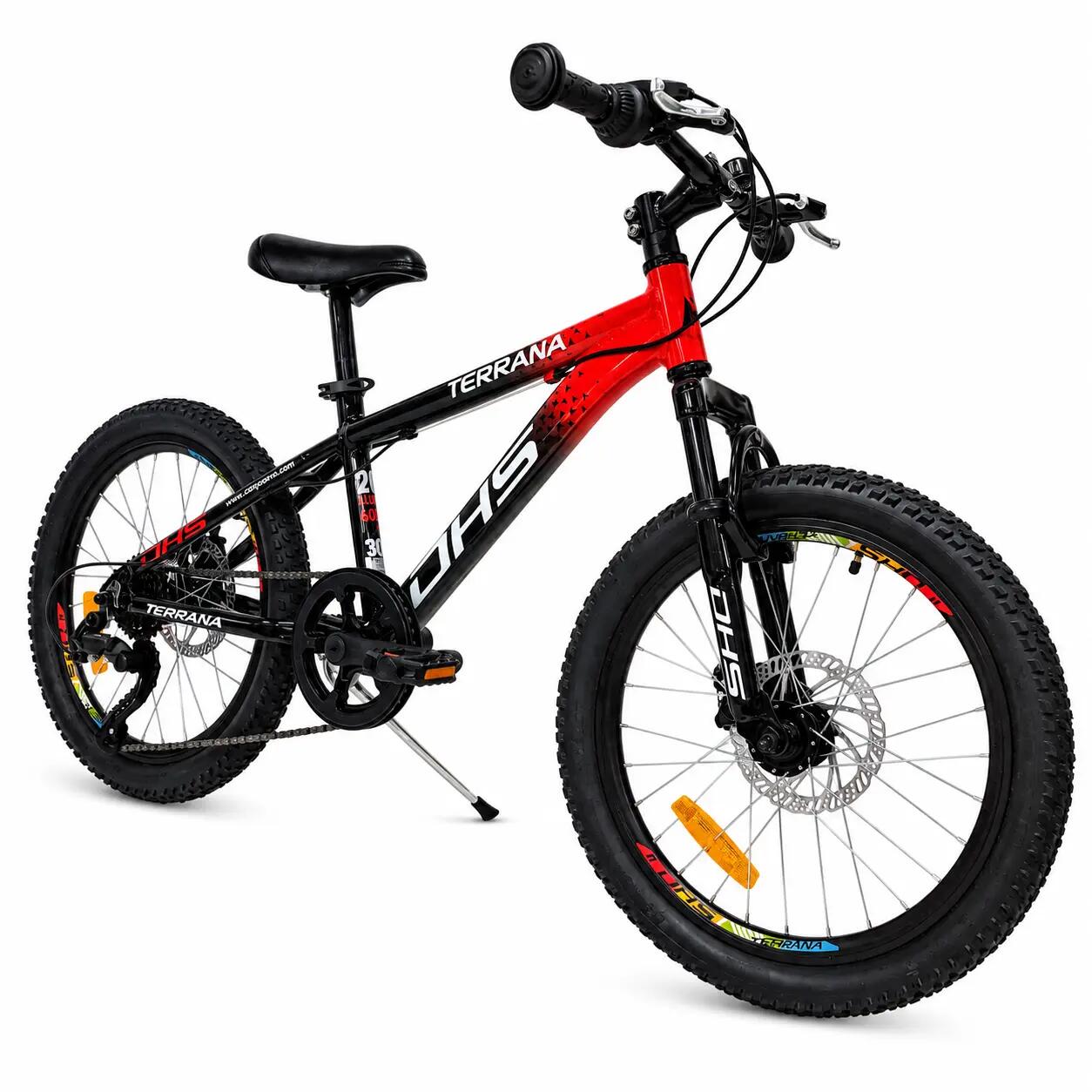 Dhs Terrana 2023B kinderfiets, model 2026 – 20 inch, rood-zwart 2/7