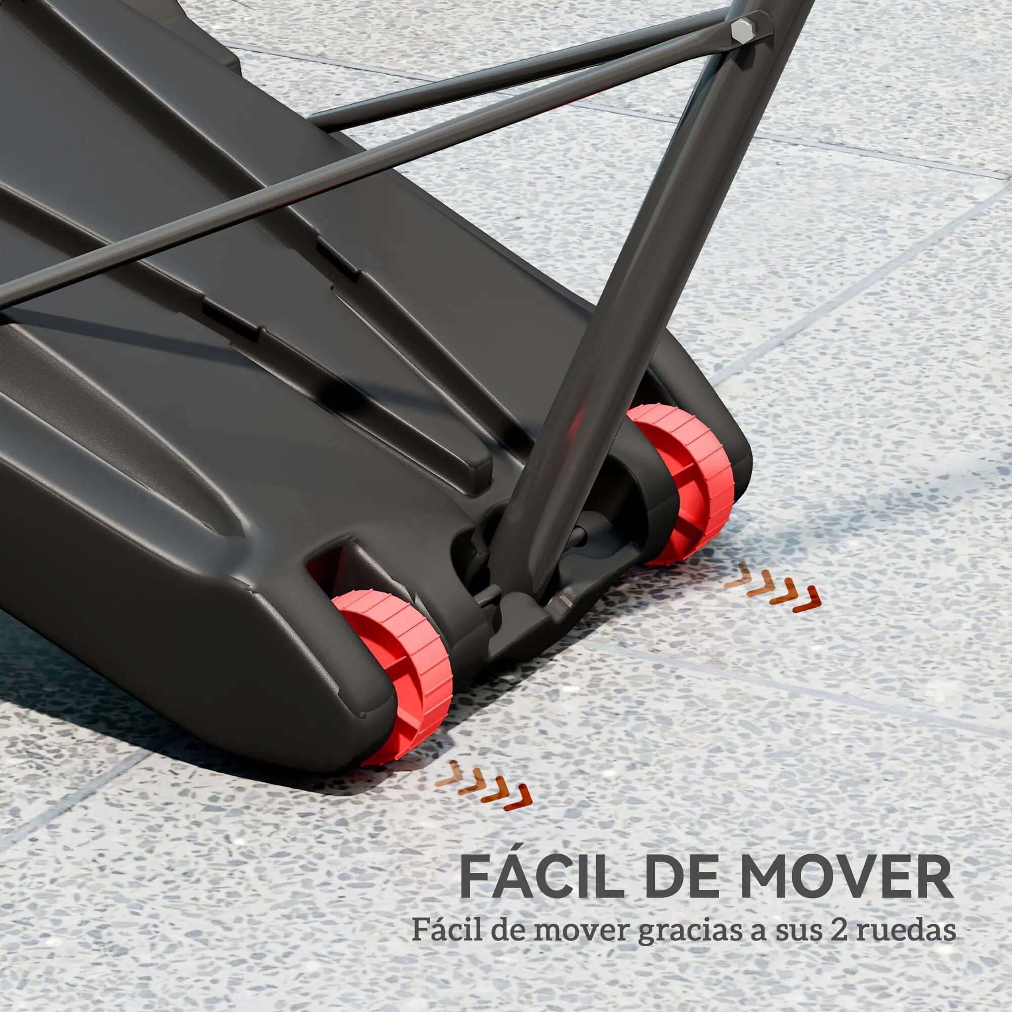 Panier de basket avec cible de fléchettes, hauteur réglable, base rechargeable 9/9