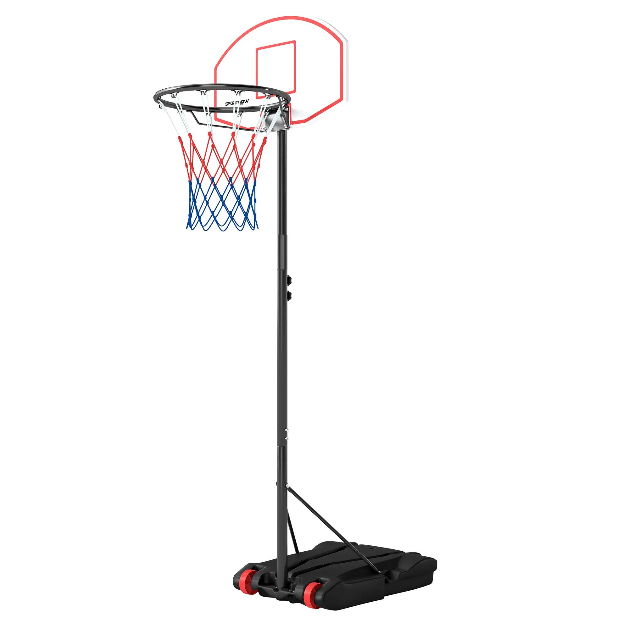 Panier de basket avec cible de fléchettes, hauteur réglable, base rechargeable 2/9