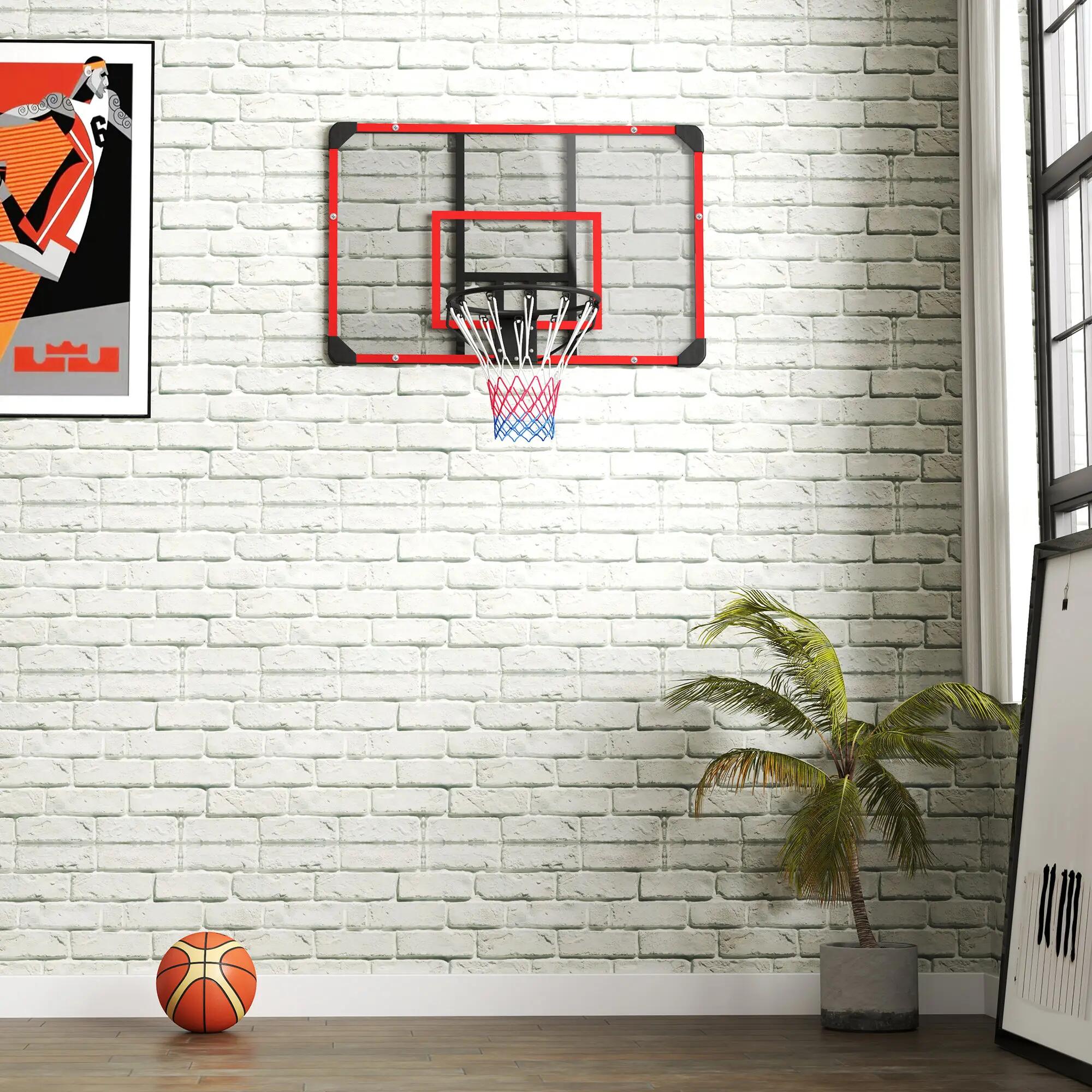 Panier de basket mural, usage intérieur/extérieur, panneau arrière robuste en 7/9