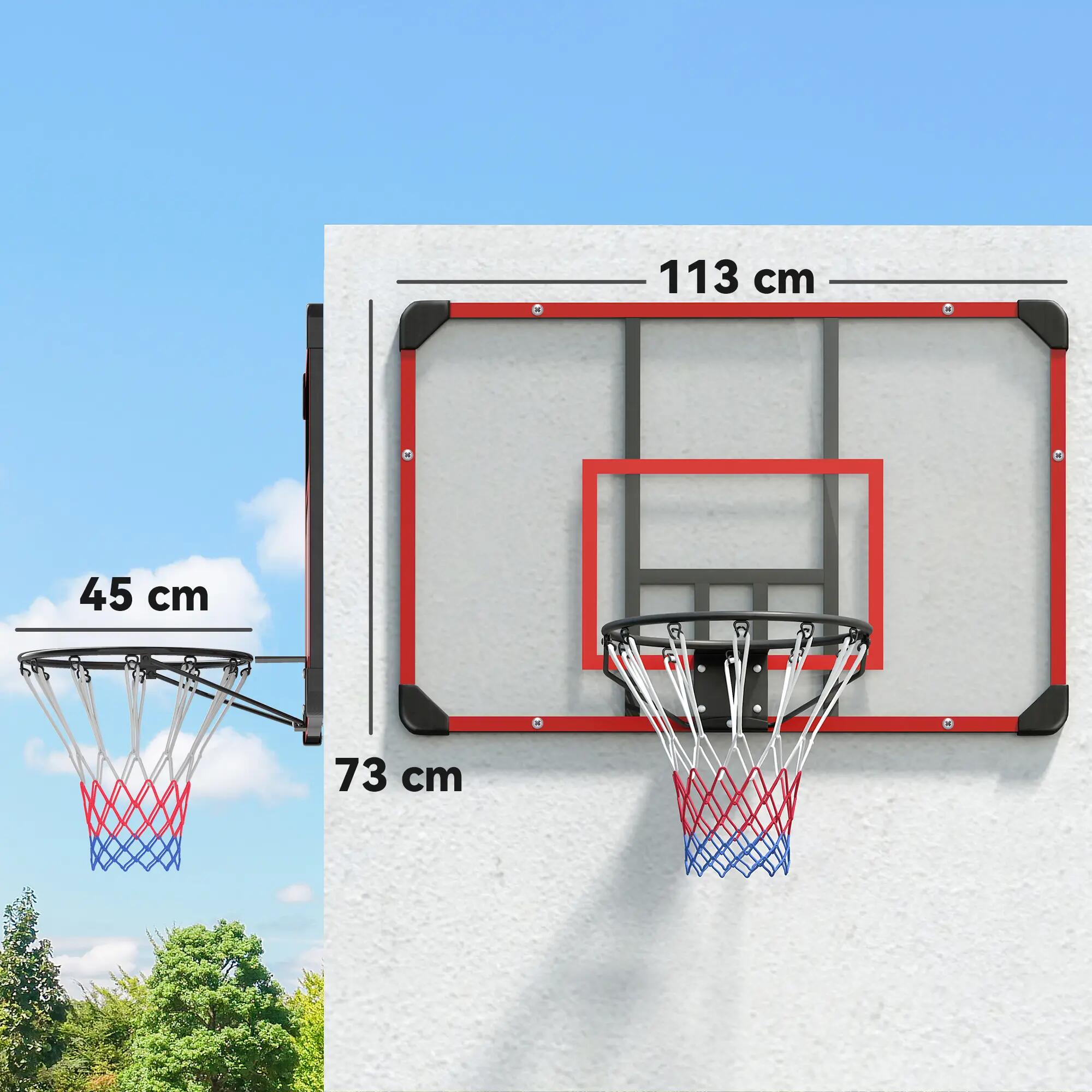 Panier de basket mural, usage intérieur/extérieur, panneau arrière robuste en 4/9