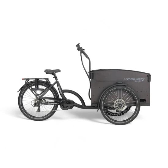 Vogue Journey Plus Elektrische Bakfiets - Mat Zwart met Zwarte Accenten - 48 cm