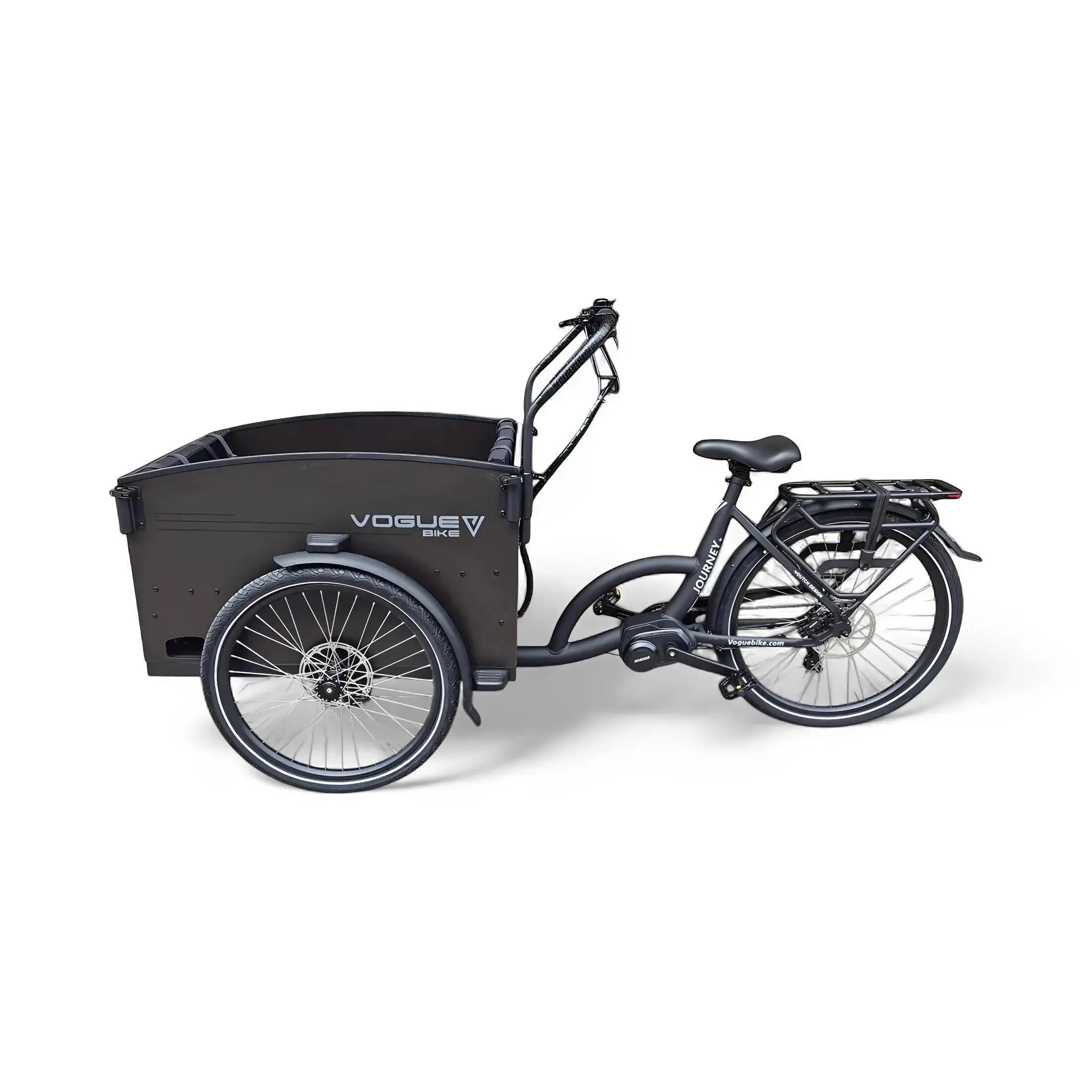 Vélo cargo électrique moteur central cadre 48 cm – Vogue Journey Plus noir mat 4/5