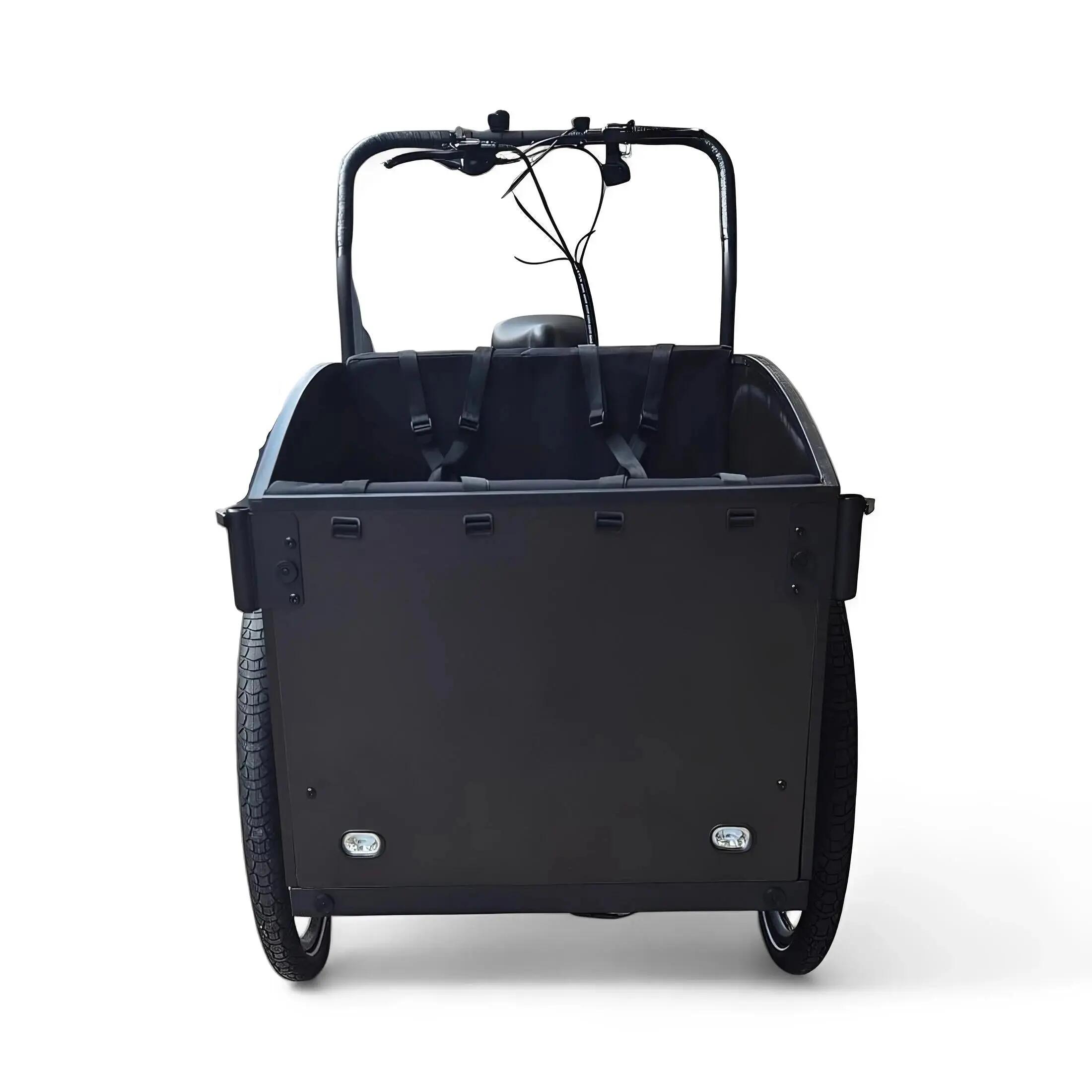 Vélo cargo électrique moteur central cadre 48 cm – Vogue Journey Plus noir mat 3/5