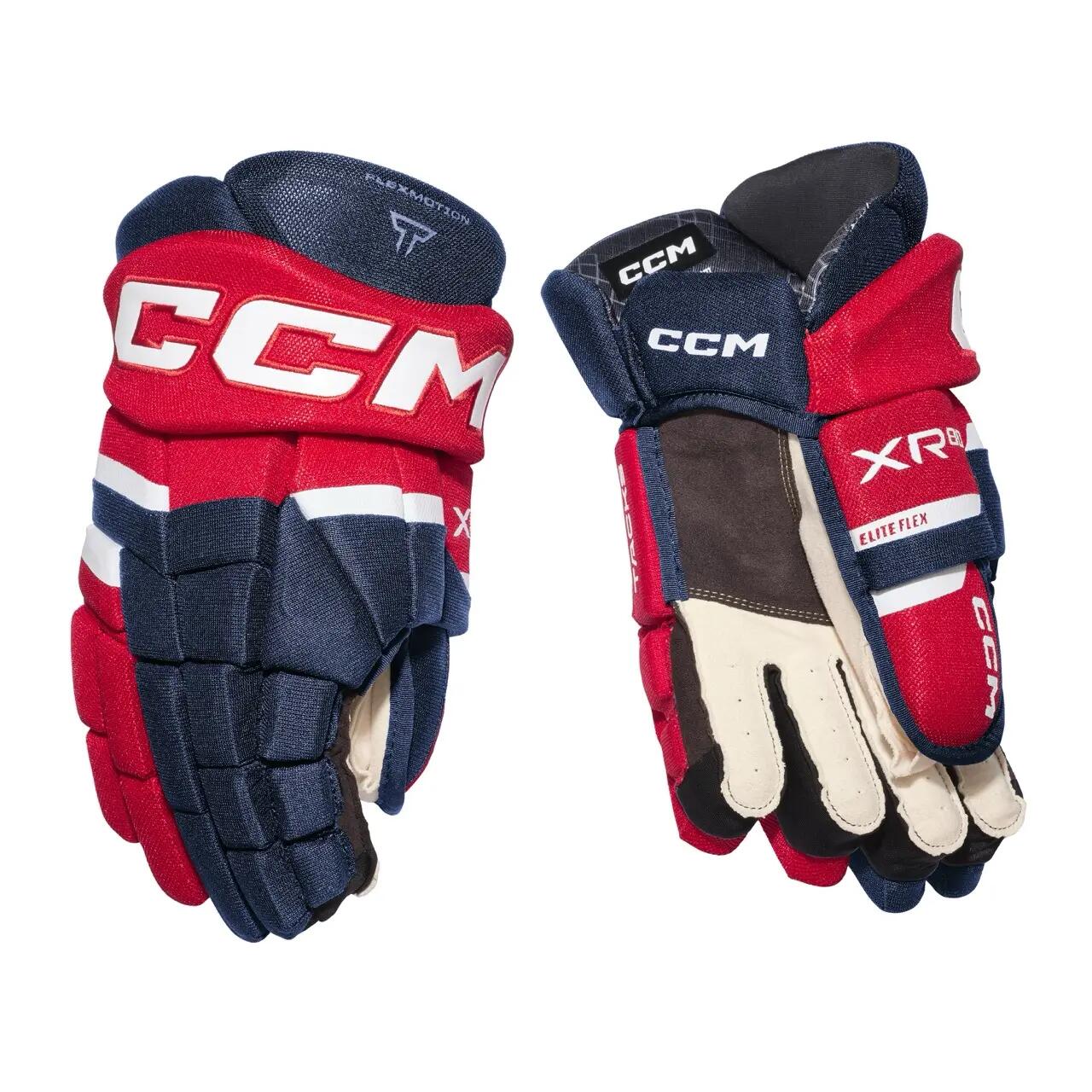 CCM Tacks XR80 Senior negru/gri mănuși de hochei pentru adulți 6/14