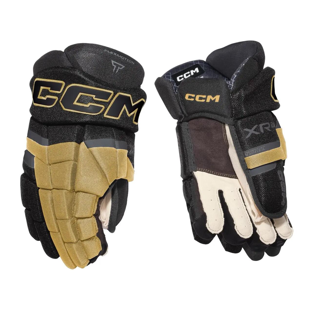 CCM Tacks XR80 Senior negru/gri mănuși de hochei pentru adulți 14/14