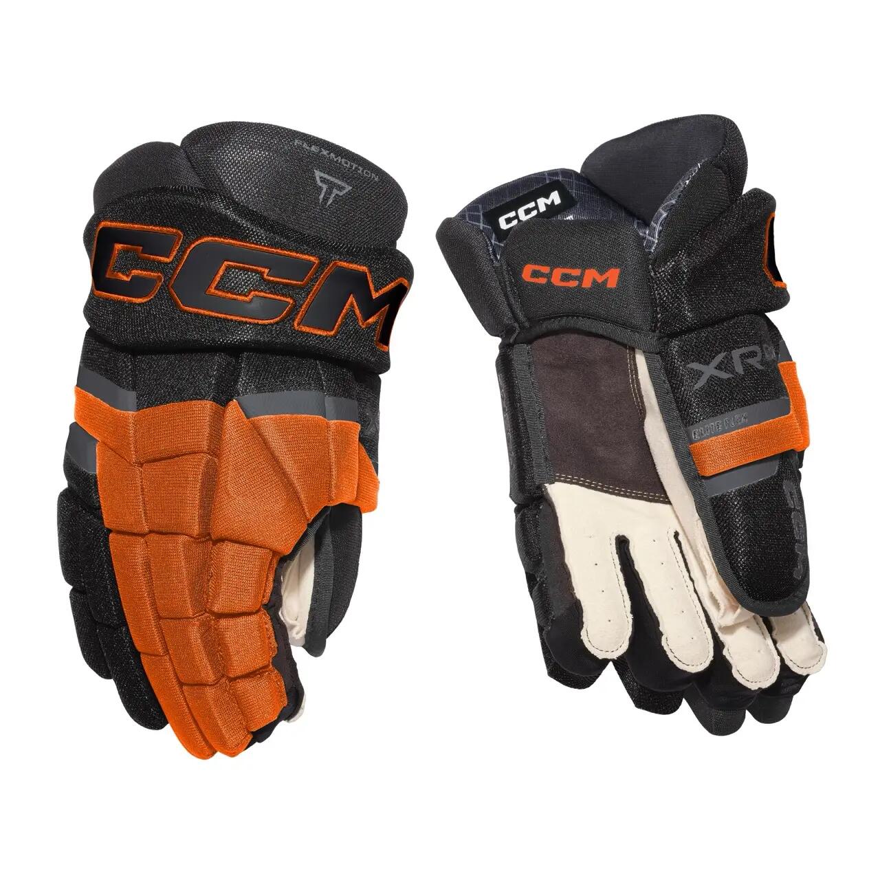 CCM Tacks XR80 Senior negru/gri mănuși de hochei pentru adulți 12/14