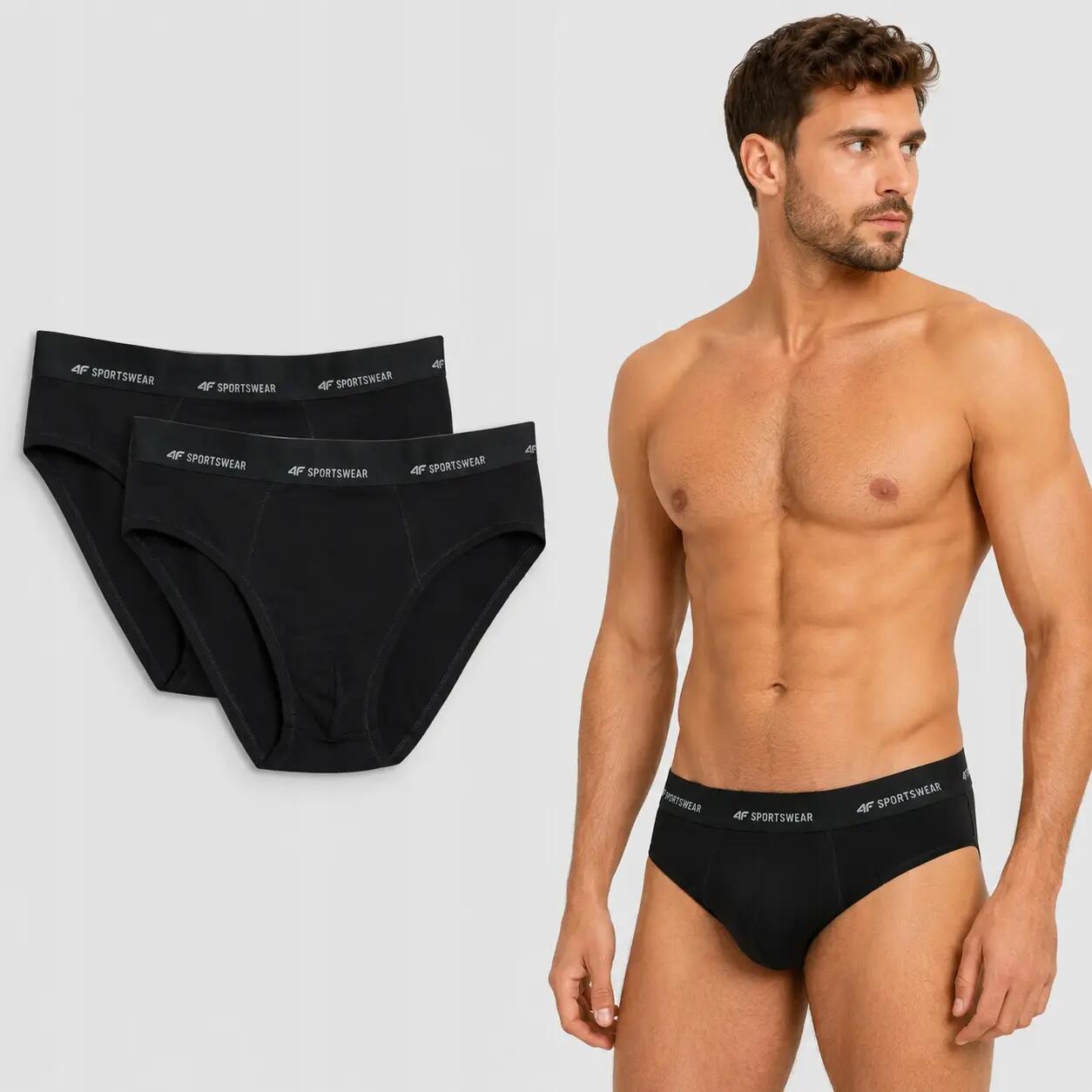 SLIPY MĘSKIE 4F KOMPLET ZESTAW BIELIZNY BAWEŁNIANEJ 2PAK XL M081 SS26 1/5