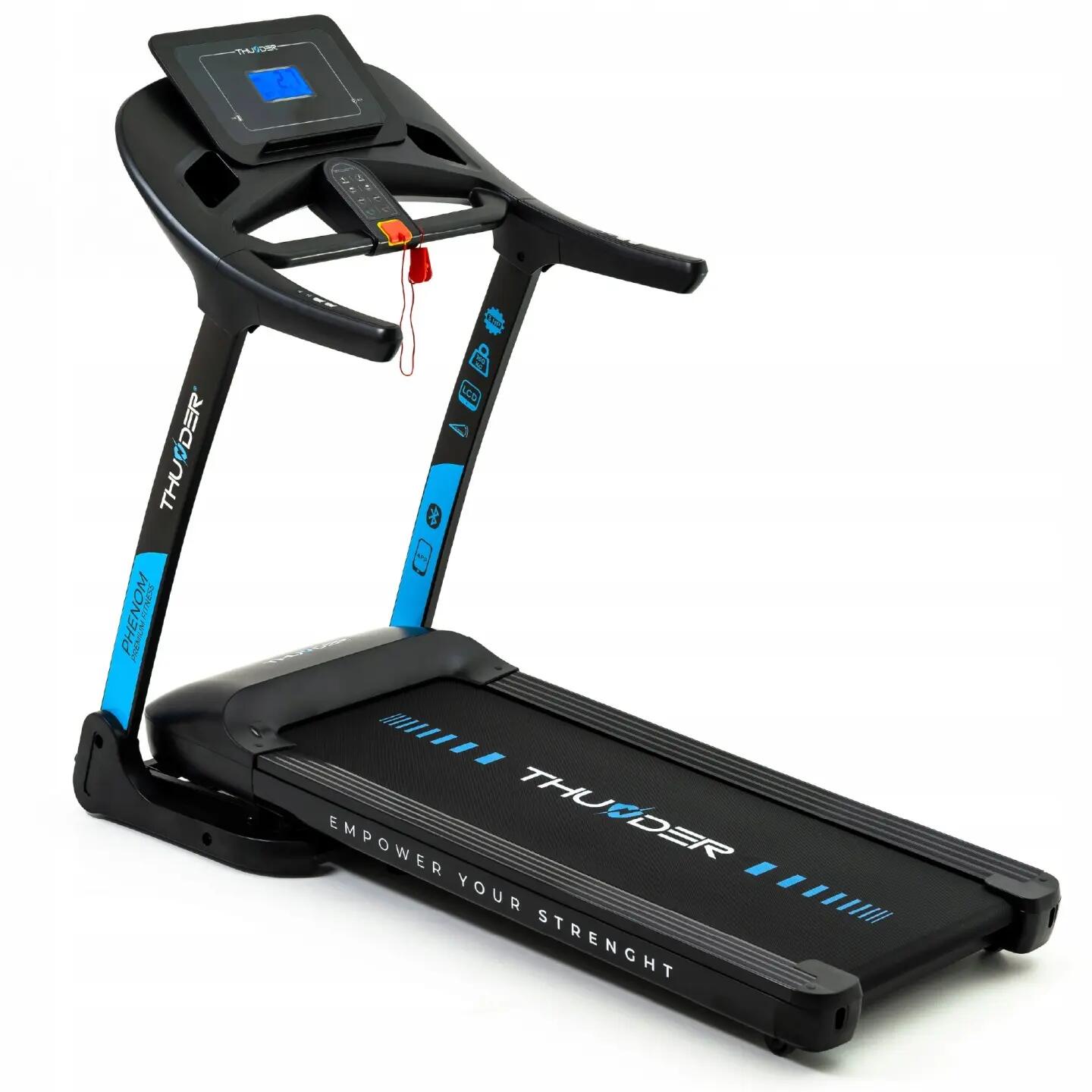 Laufband Thunder PHENOM-S-BLACK 120x45cm 18km/h FitShow klappbar Bluetooth 1/12
