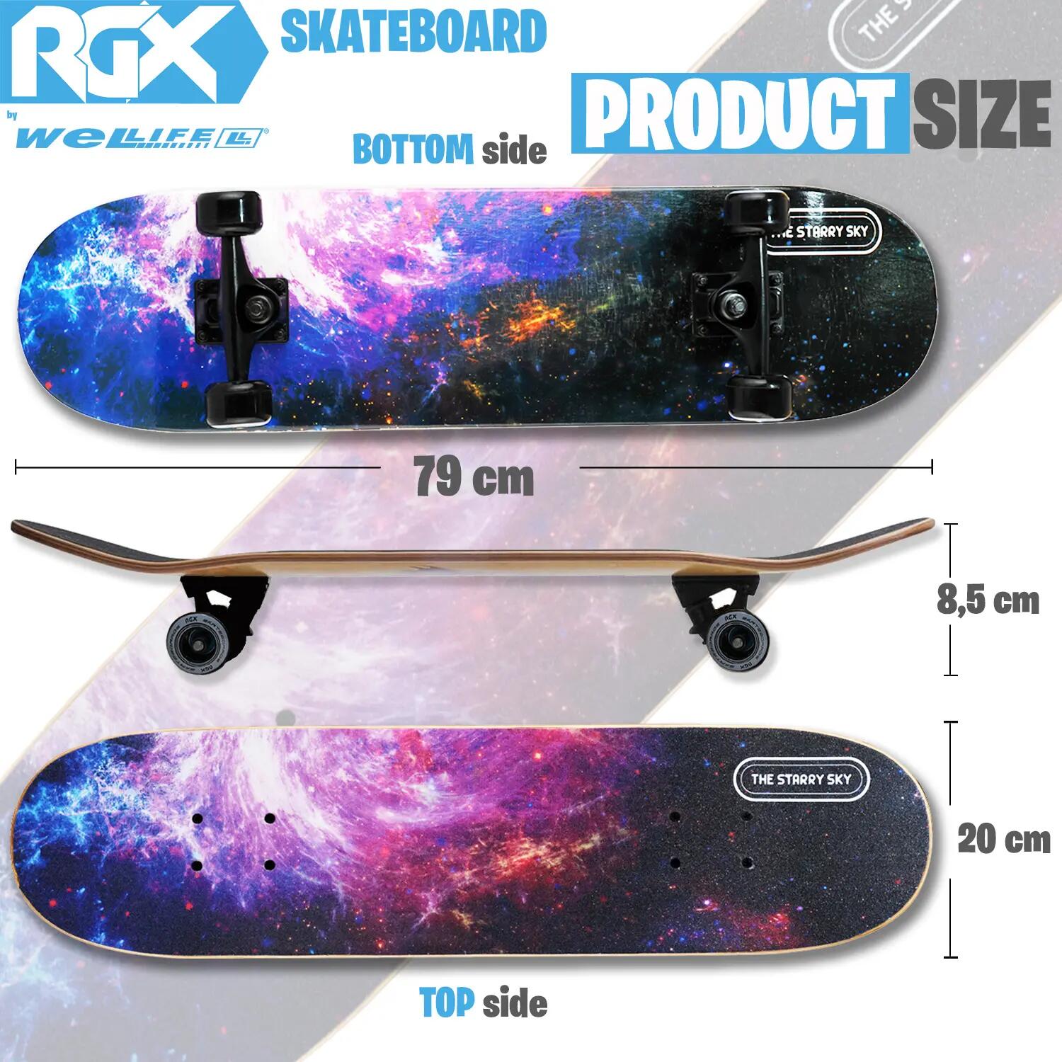 Skateboard in Acero per Bambini e Adulti Principianti 31” Double Kick 4/13