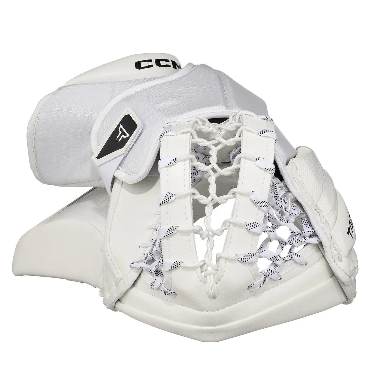 Gmtackseu Senior CCM Tacks Goalie Glove Biały/Biały/Biały/Biały REG 6/8