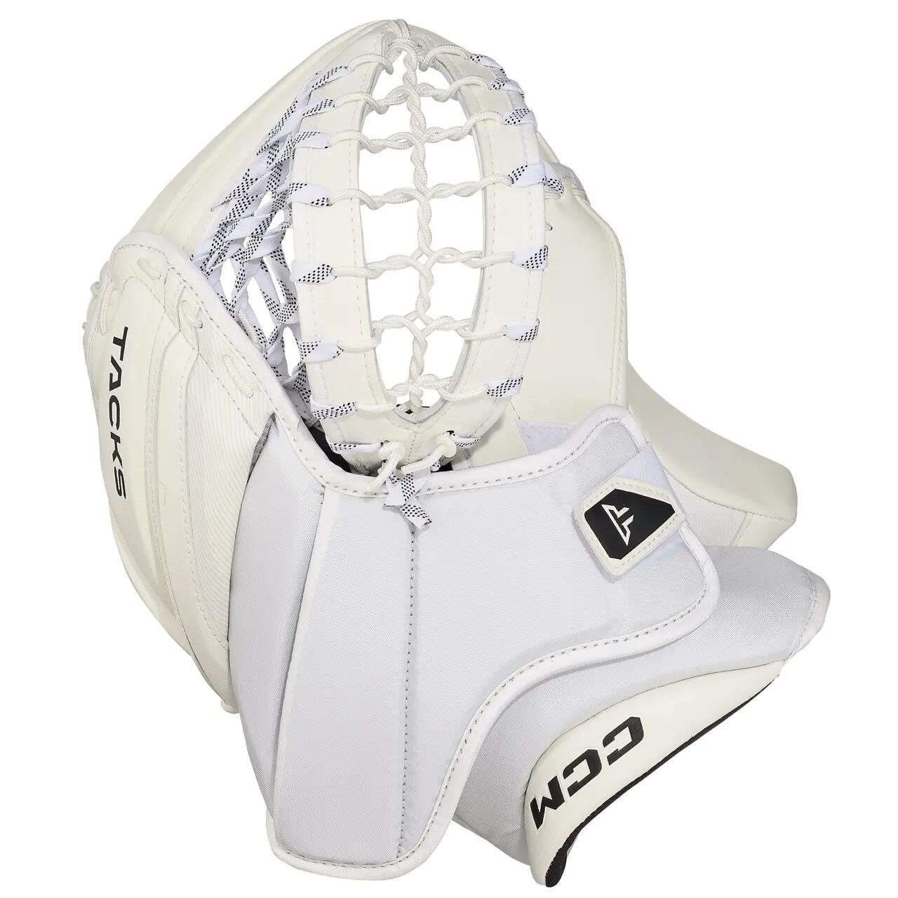 Gmtackseu Senior CCM Tacks Goalie Glove Biały/Biały/Biały/Biały REG 2/8