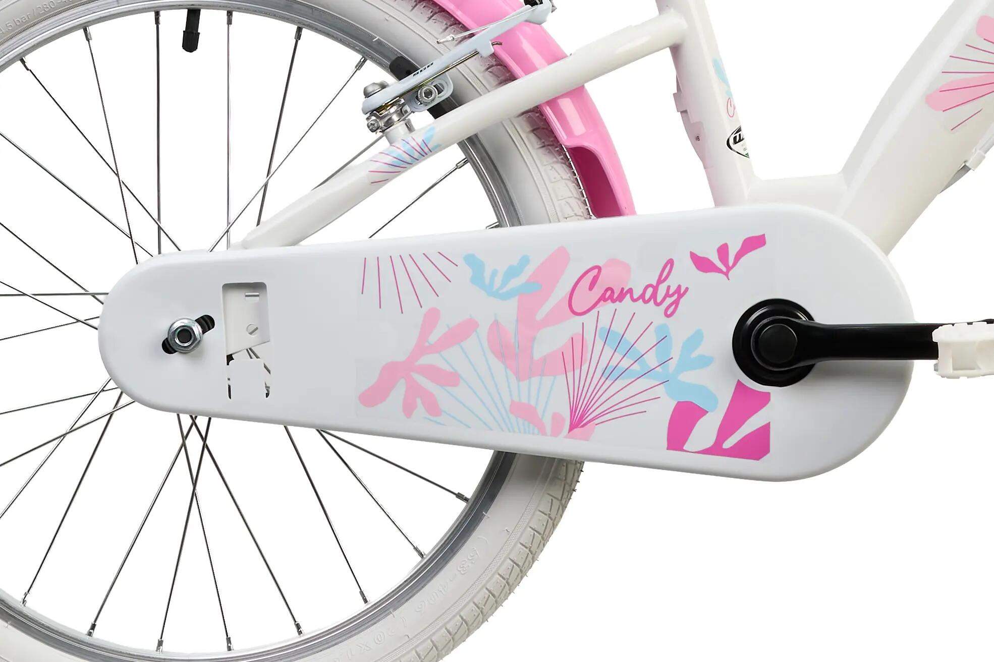 Rower Dziecięcy CANDY 20" z Koszykiem Biały 4/6