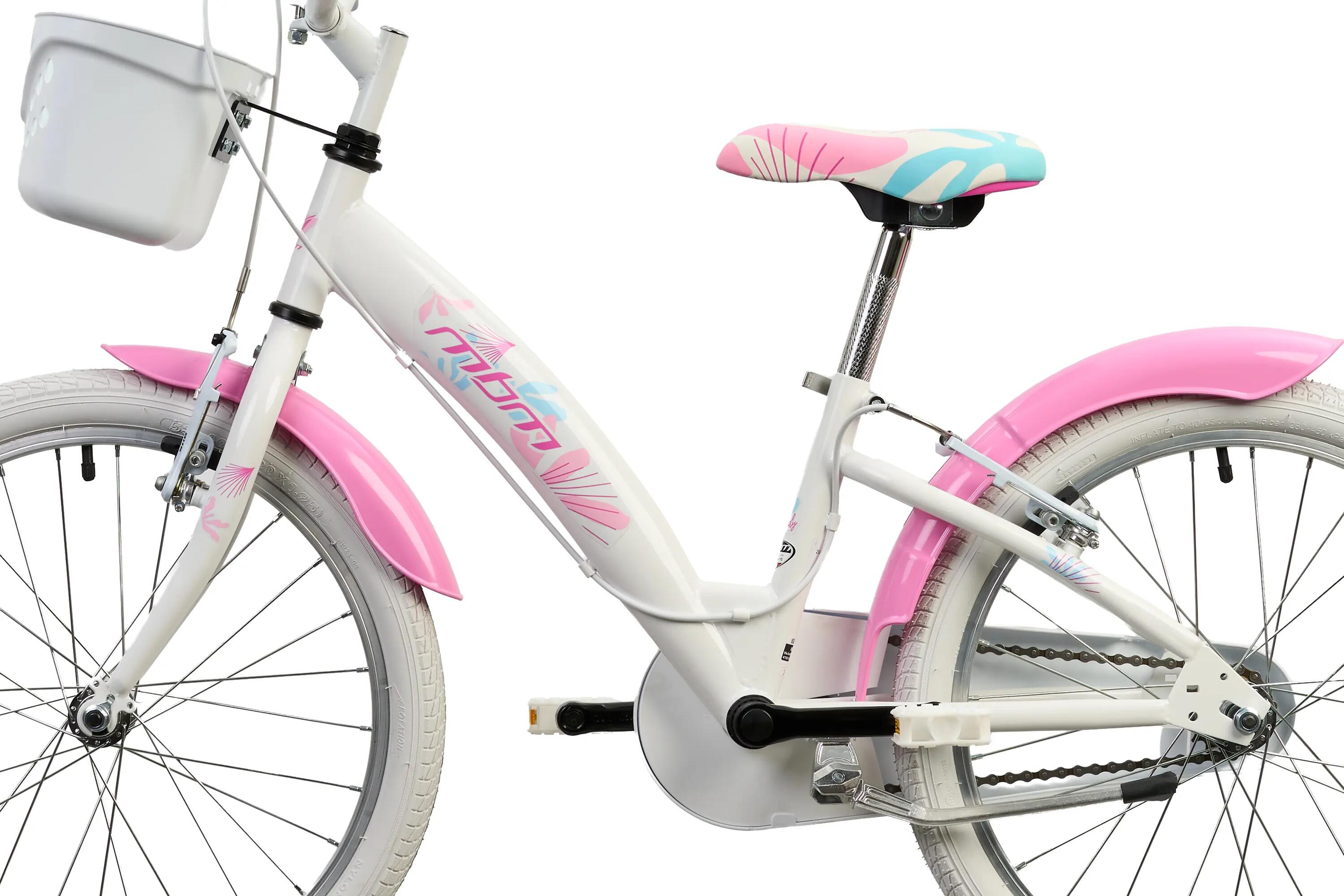 Rower Dziecięcy CANDY 20" z Koszykiem Biały 3/6