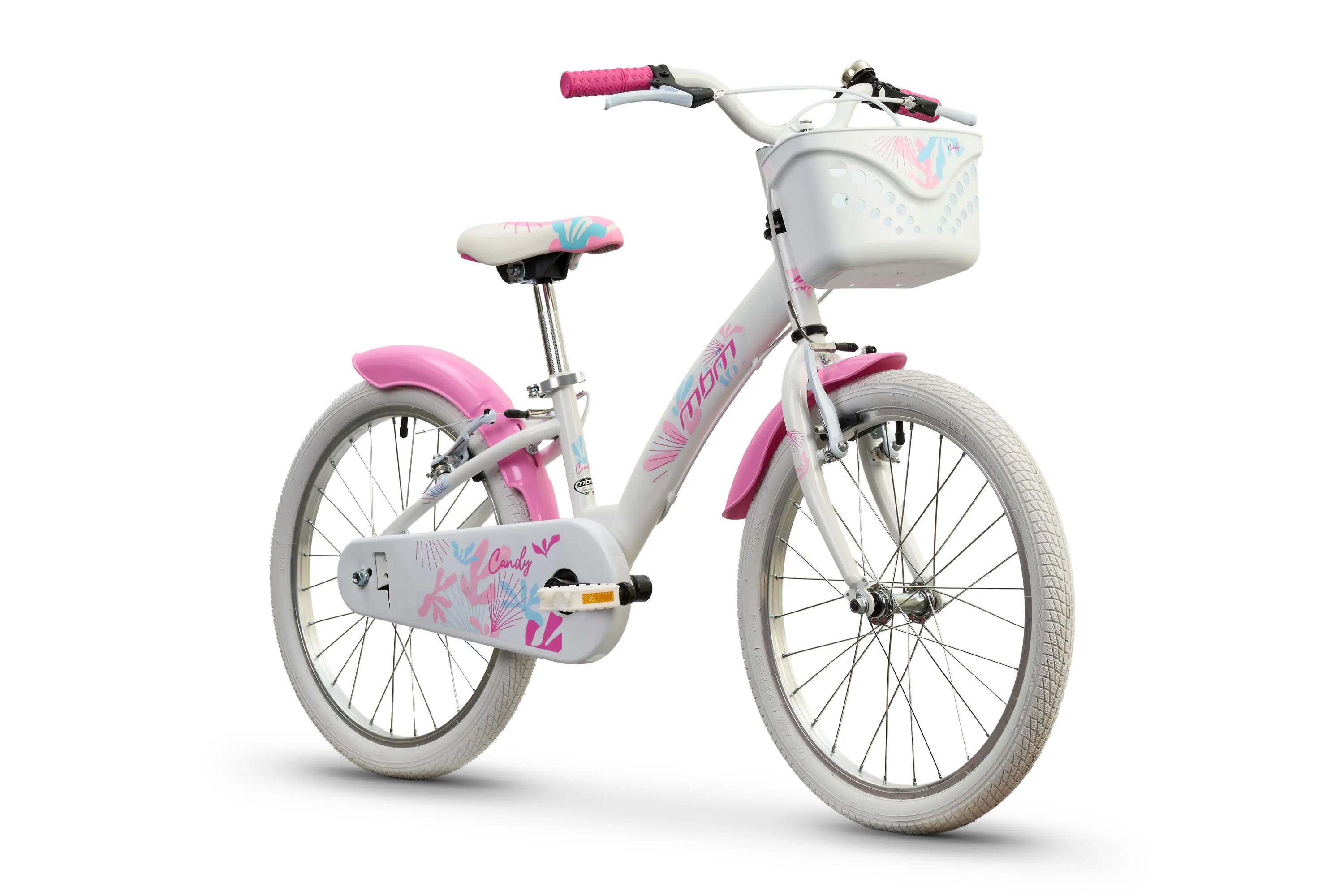 Rower Dziecięcy CANDY 20" z Koszykiem Biały 2/6