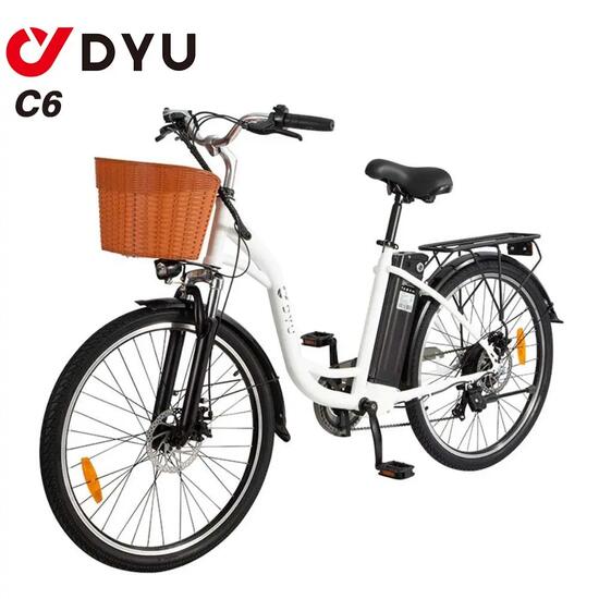C6 Vélo électrique urbain adulte batterie 36V12,5Ah pneu large 26 pouce