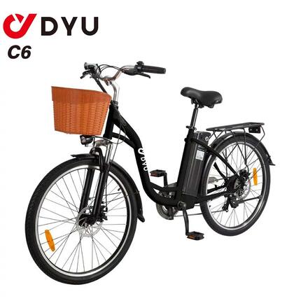 C6 Vélo électrique urbain adulte batterie 36V12,5Ah pneu large 26 pouce