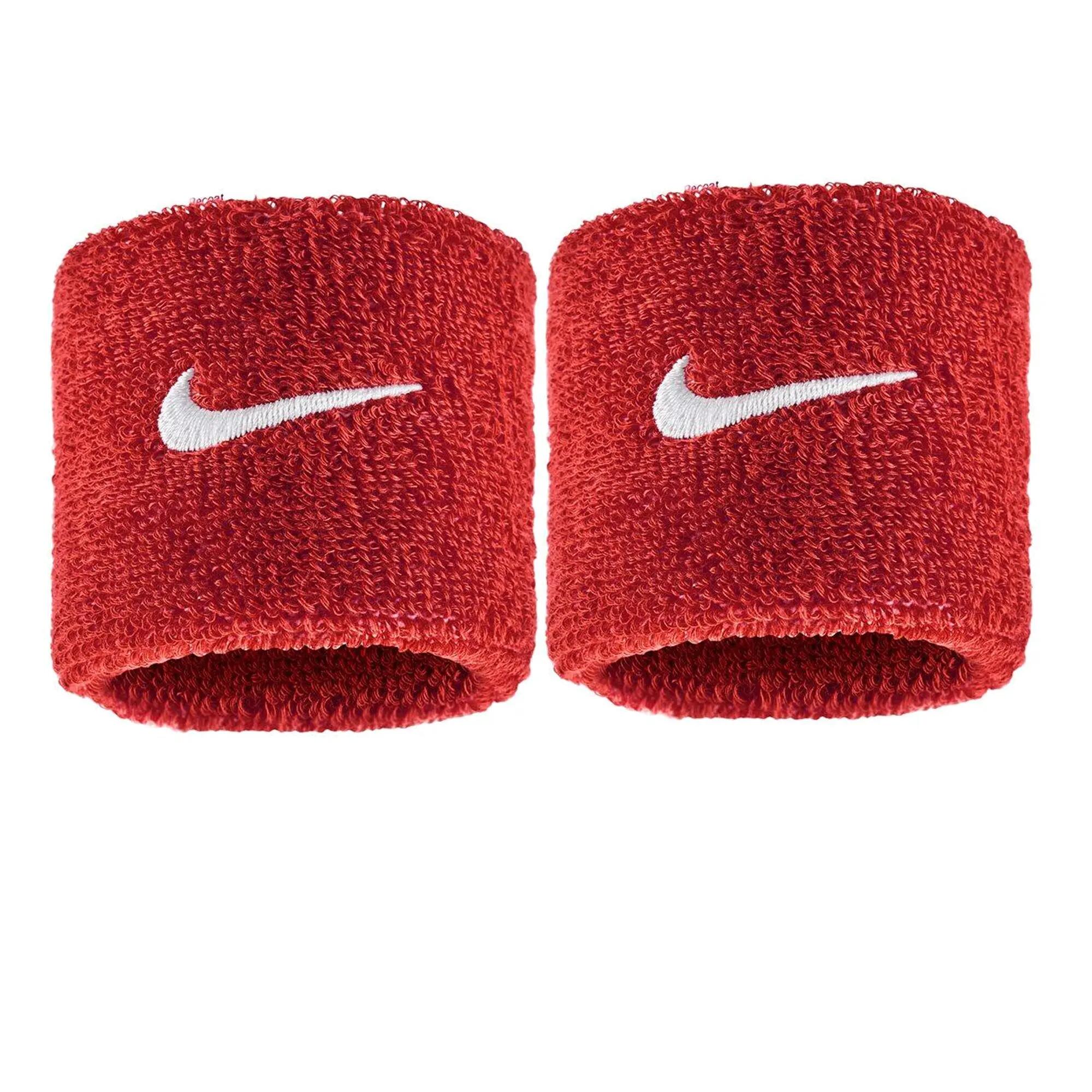 Braccialetto Swoosh Misura Confezione 2 Nike Classic Rosso Bianco 4/4