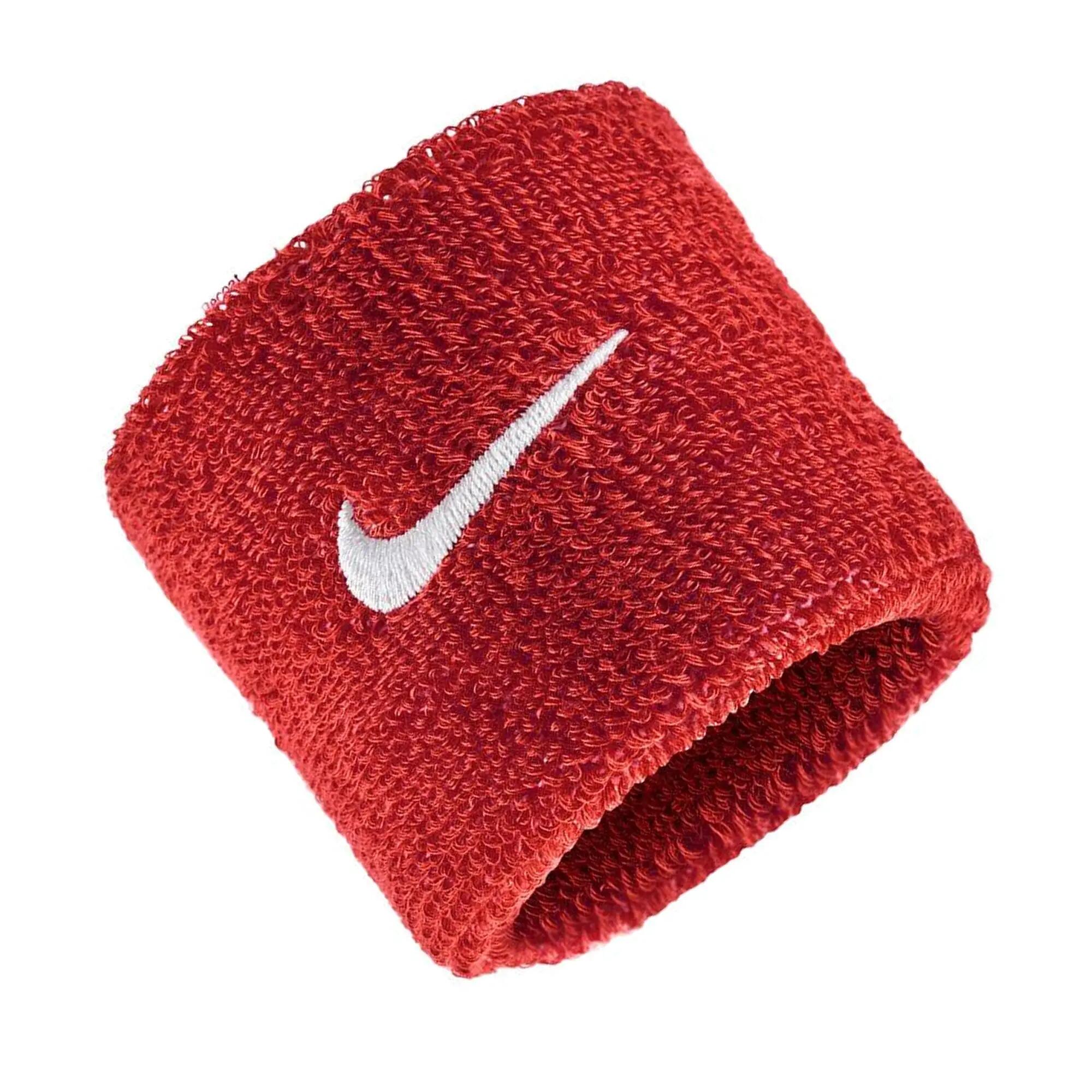 Braccialetto Swoosh Misura Confezione 2 Nike Classic Rosso Bianco 3/4