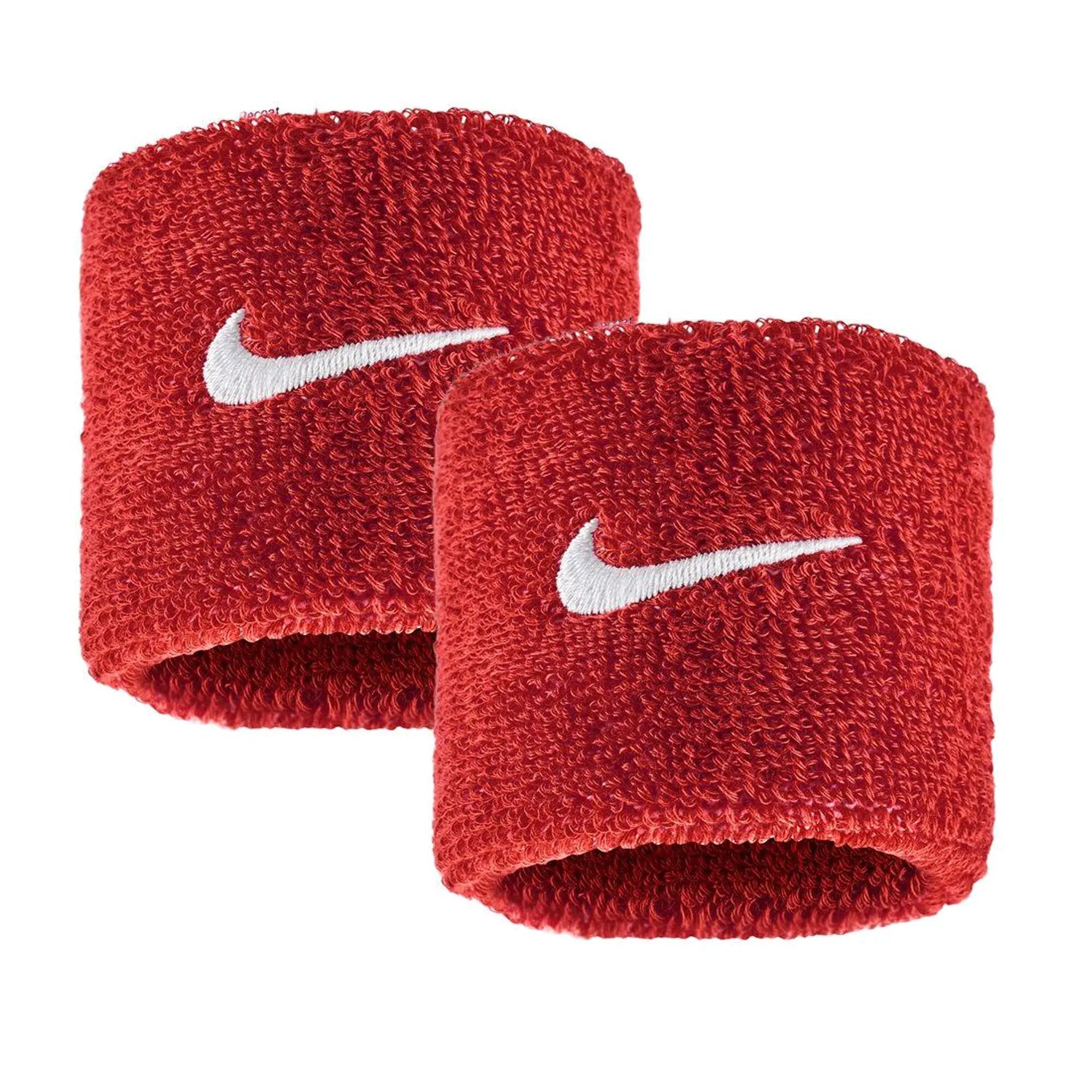 Braccialetto Swoosh Misura Confezione 2 Nike Classic Rosso Bianco 2/4