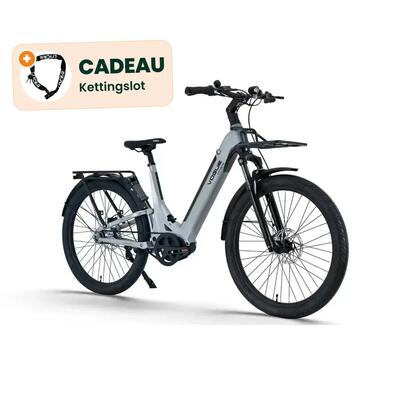 Artemis - elektrische fiets - 28 inch - matt grey - kettingslot cadeau