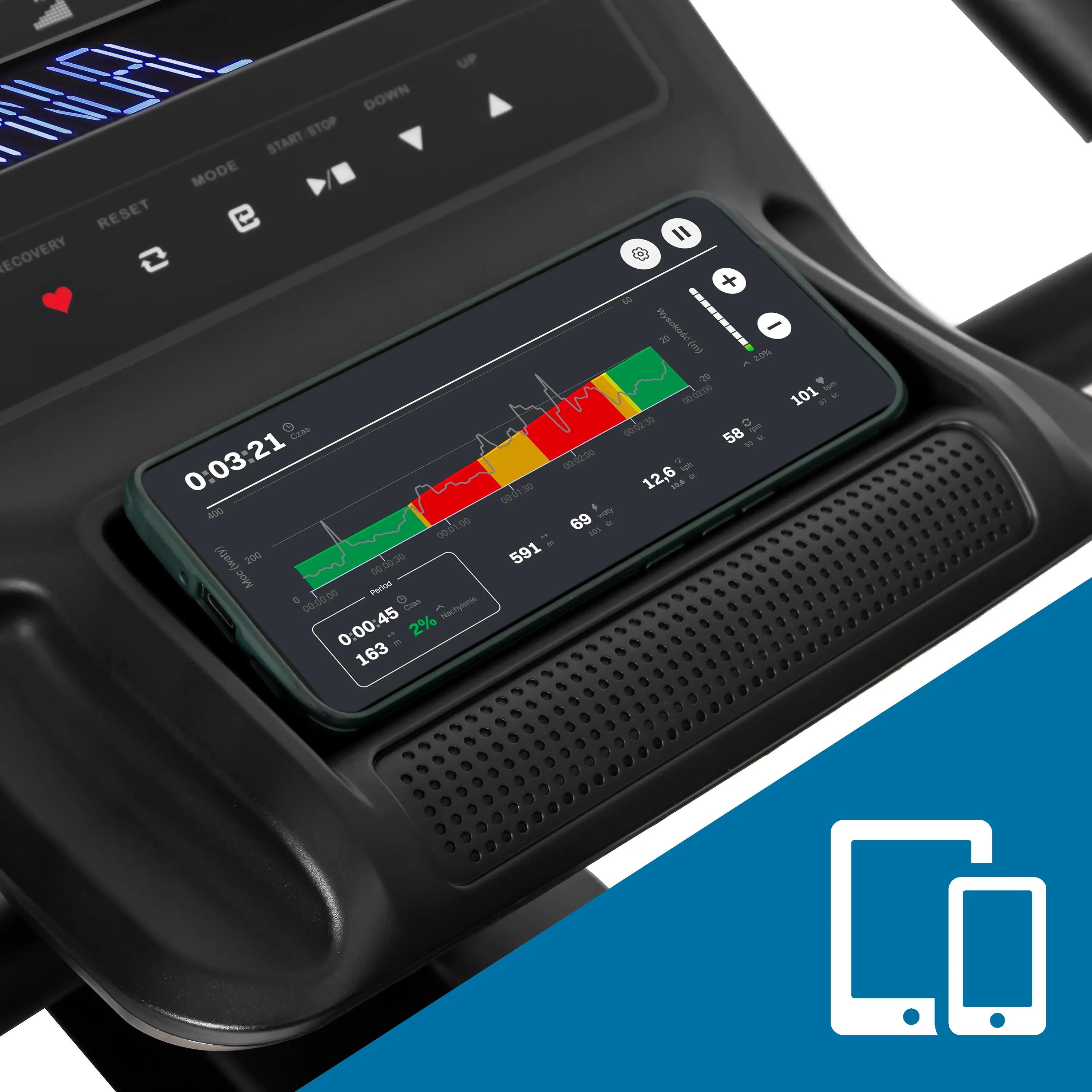 Rower elektromagnetyczny Sapphire SG-9050RB Sigma poziomy Bluetooth Aplikacje 9/14