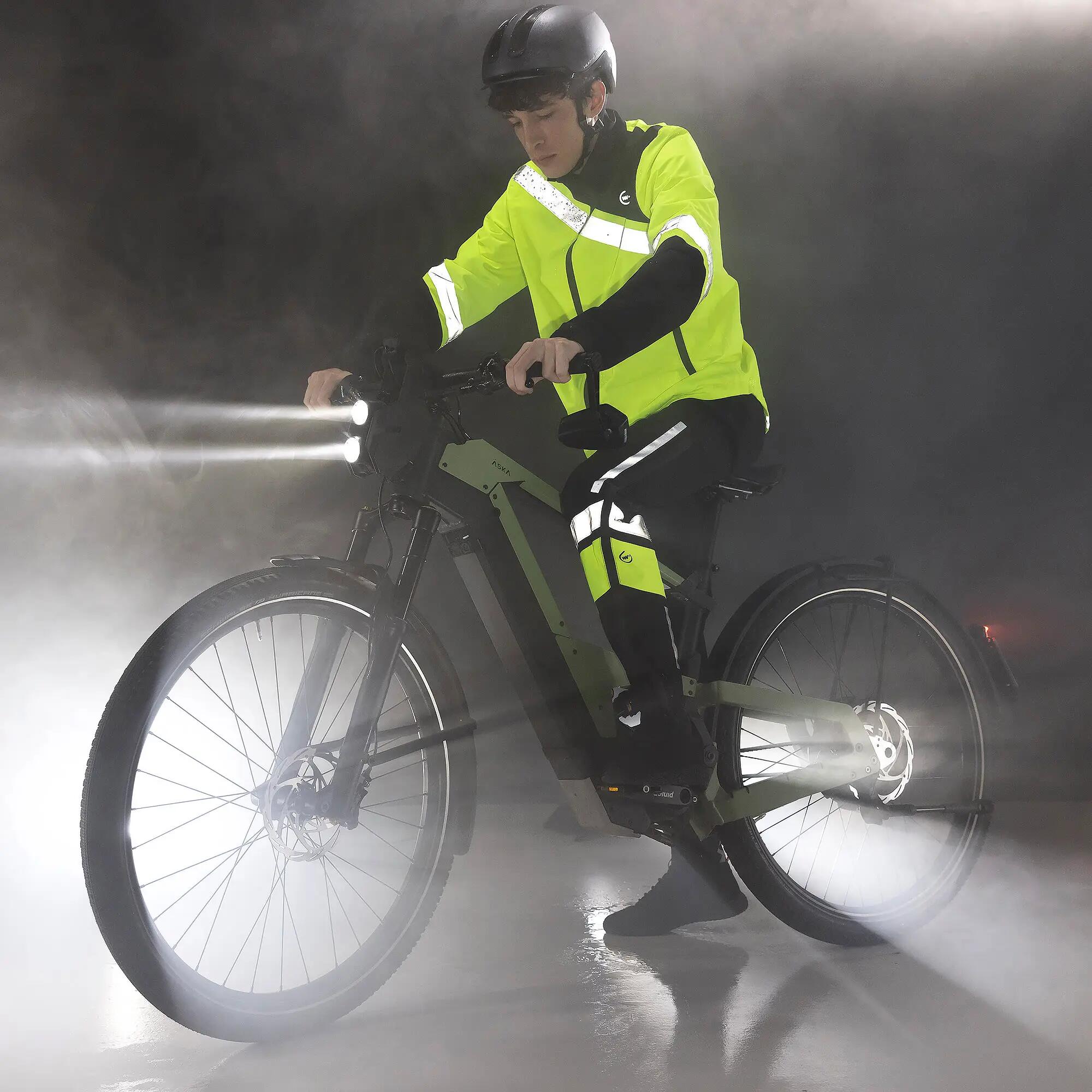 WOWOW - Fuji Herren Damen Wasserdichte Warnschutz Regenhose Gelb 4/5