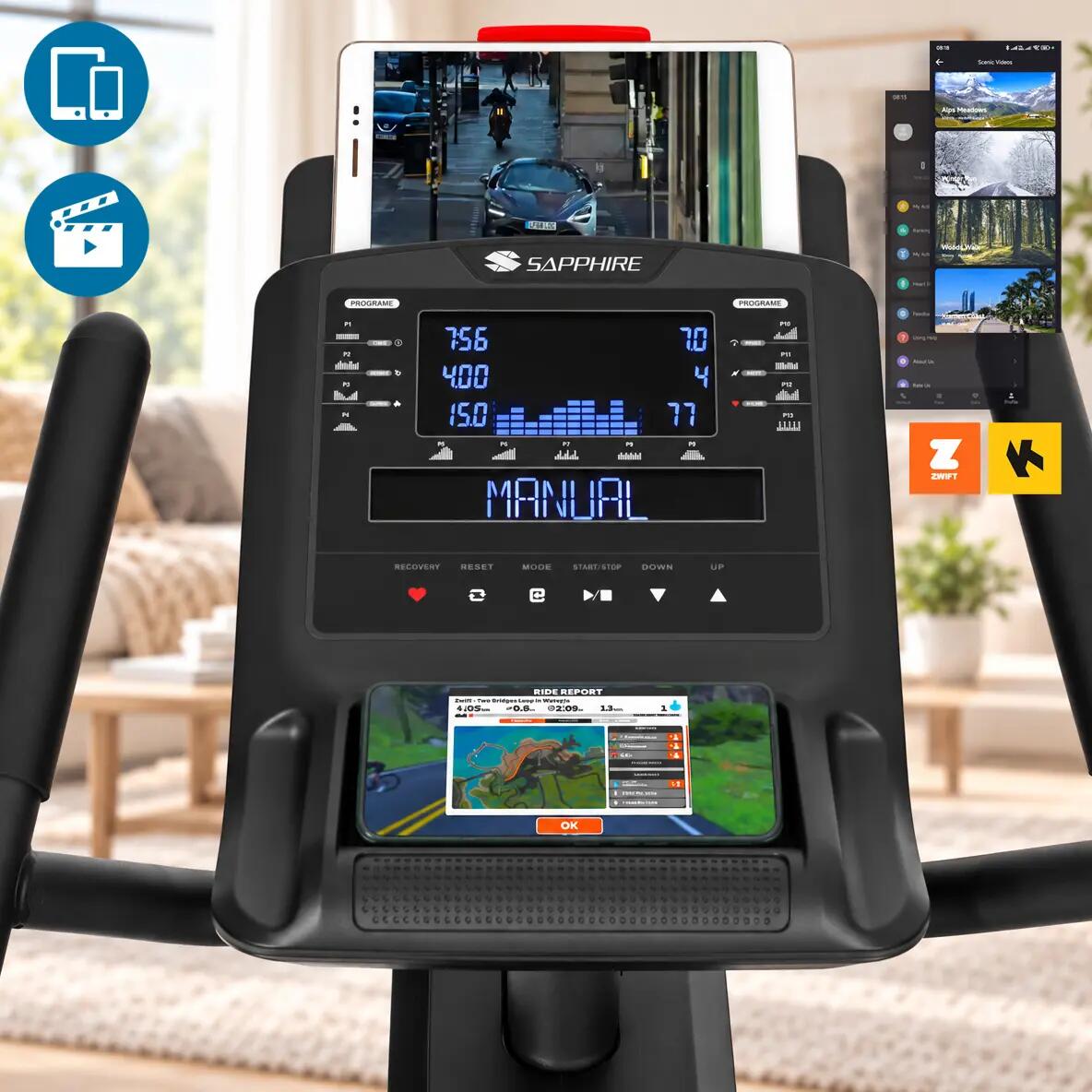 Rower elektromagnetyczny Sapphire SG-9050RB Sigma poziomy Bluetooth Aplikacje 5/14