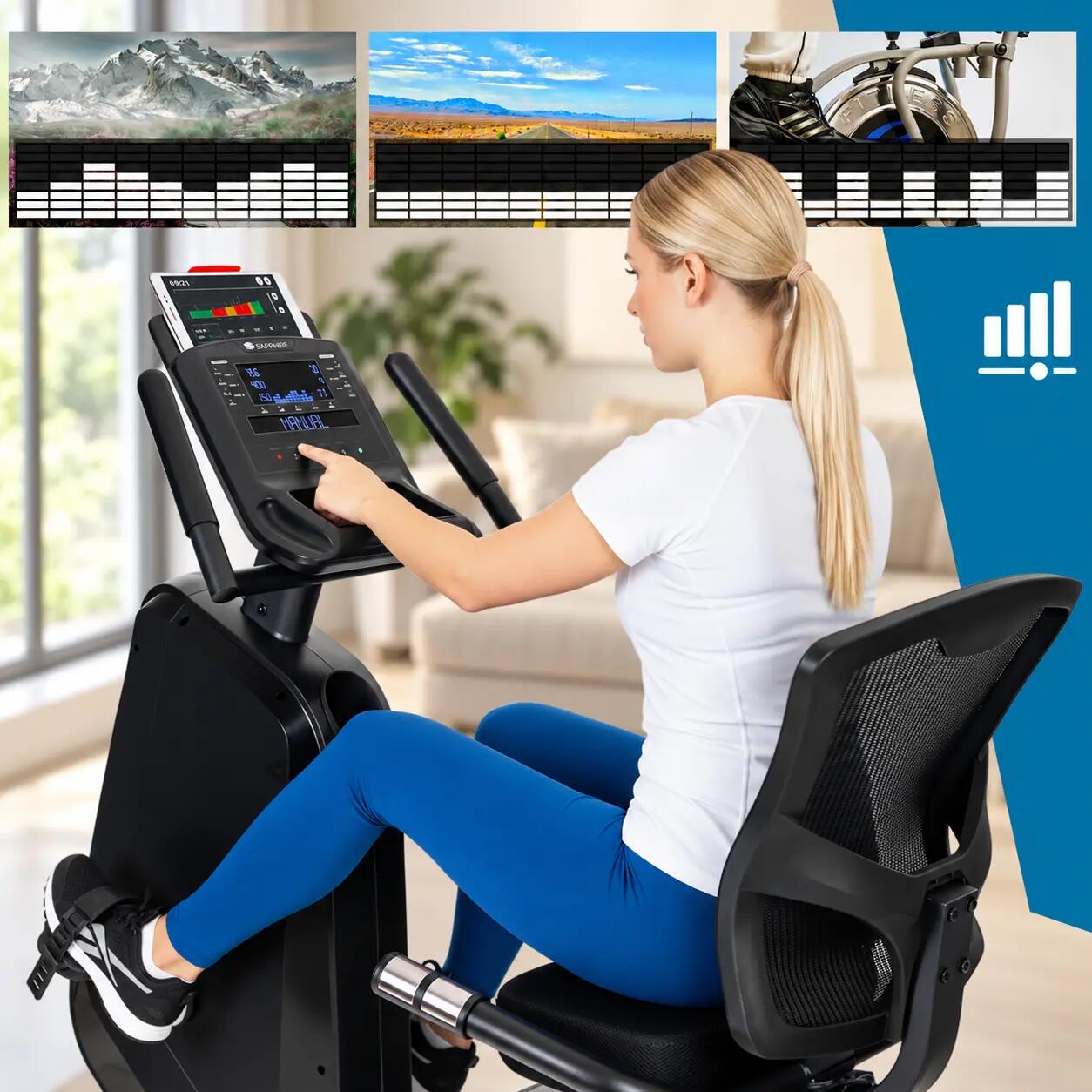 Rower elektromagnetyczny Sapphire SG-9050RB Sigma poziomy Bluetooth Aplikacje 2/14