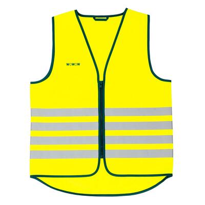 Wowow - heren dames geel hi-vis reflecterend fietsvest verlengde rug