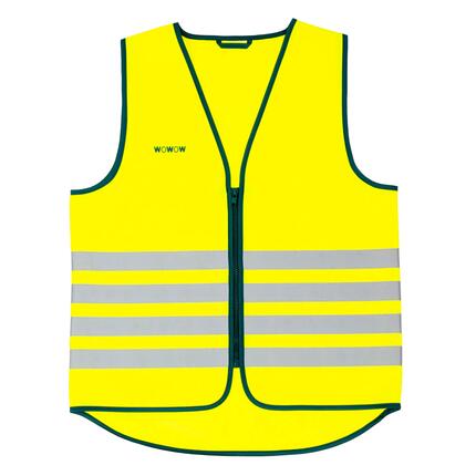 WOWOW - Gilet Cyclisme Jaune Réfléchissant Haute Visibilité Dos Long