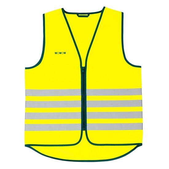 WOWOW - Gilet Cyclisme Jaune Réfléchissant Haute Visibilité Dos Long