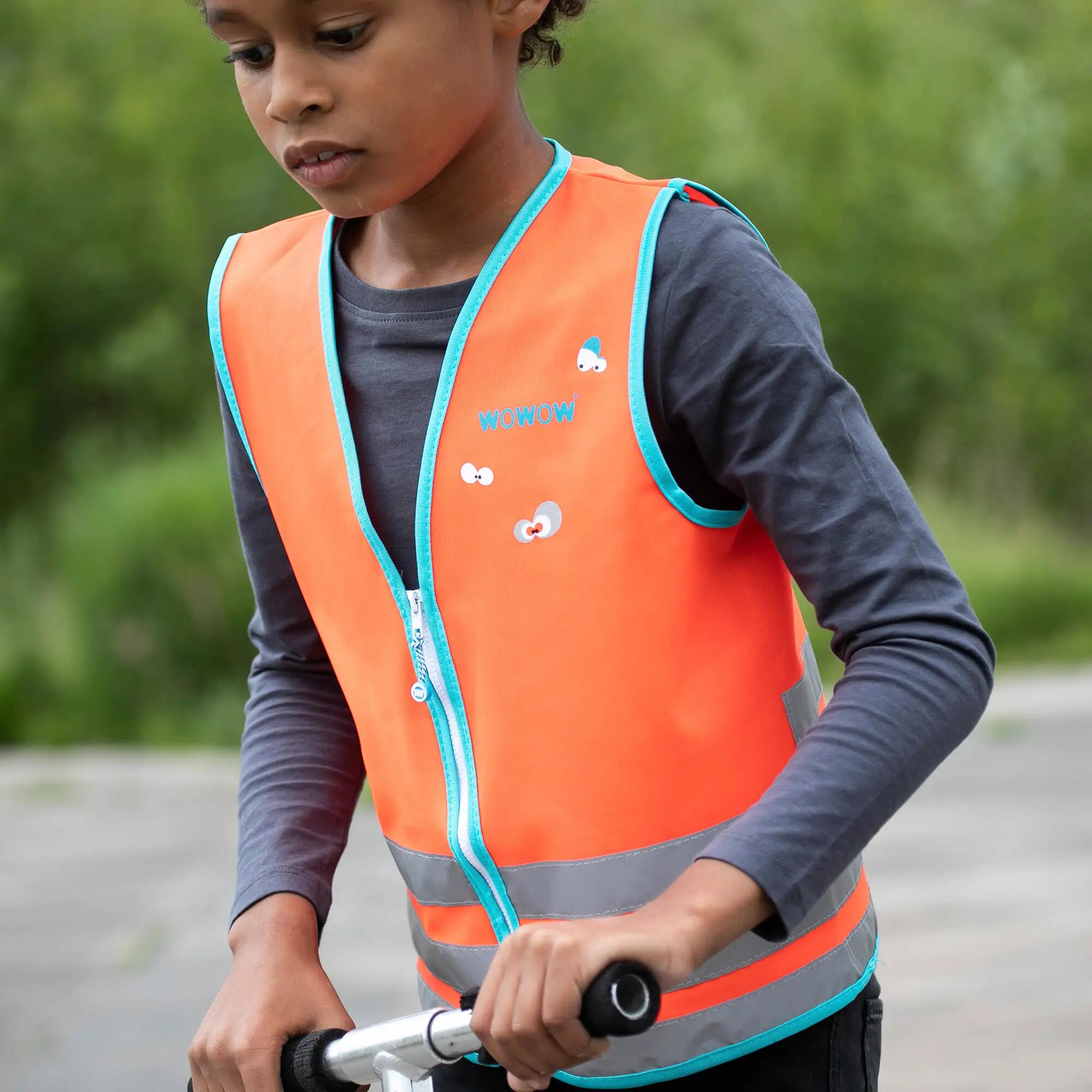 WOWOW - Kinderen Crazy Monster Rood Hi-Vis Reflecterend Outdoorvest 5/6